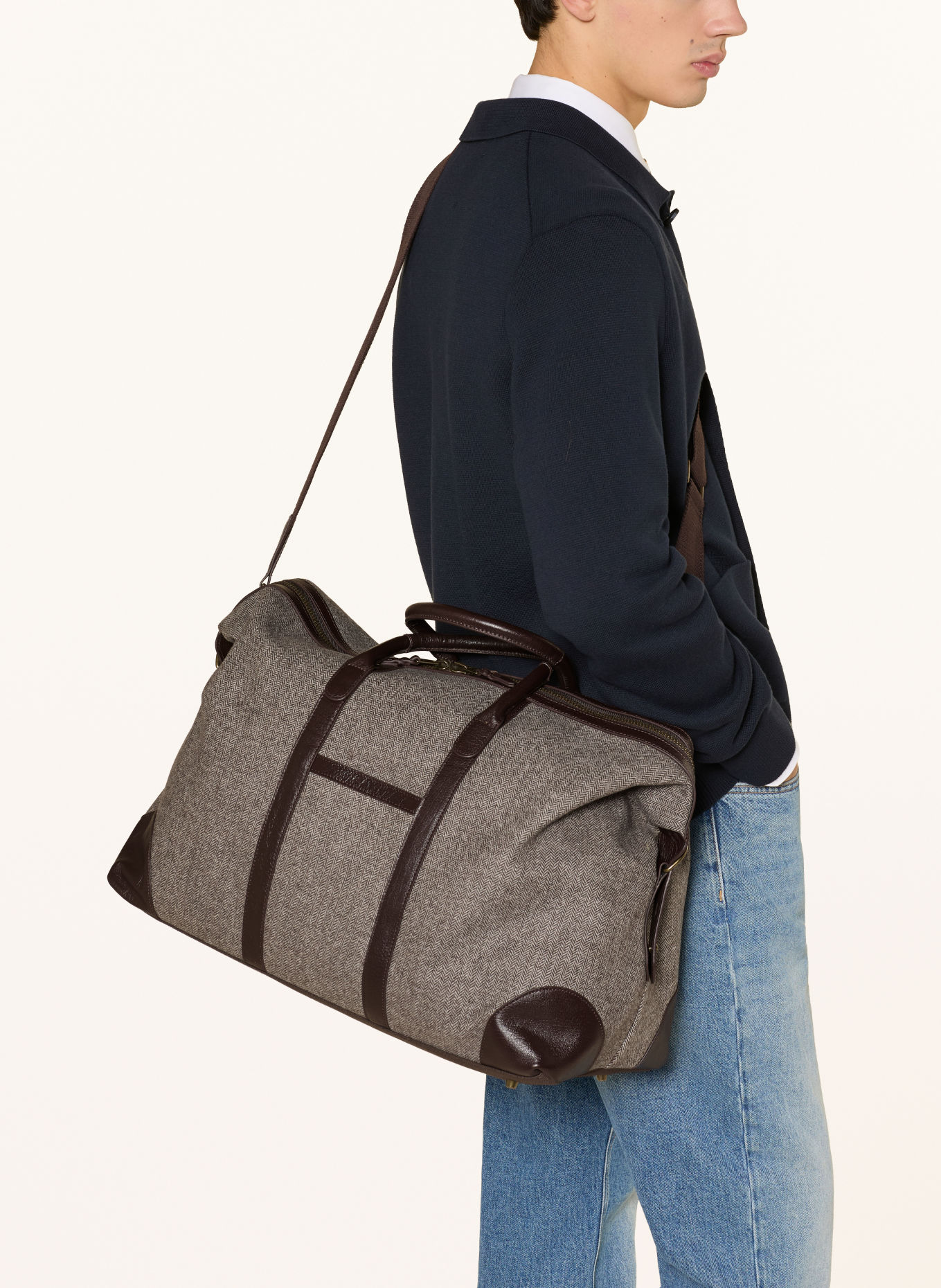 Gant Travel bag: TAUPE / DARK BROWN / LIGHT GRAY