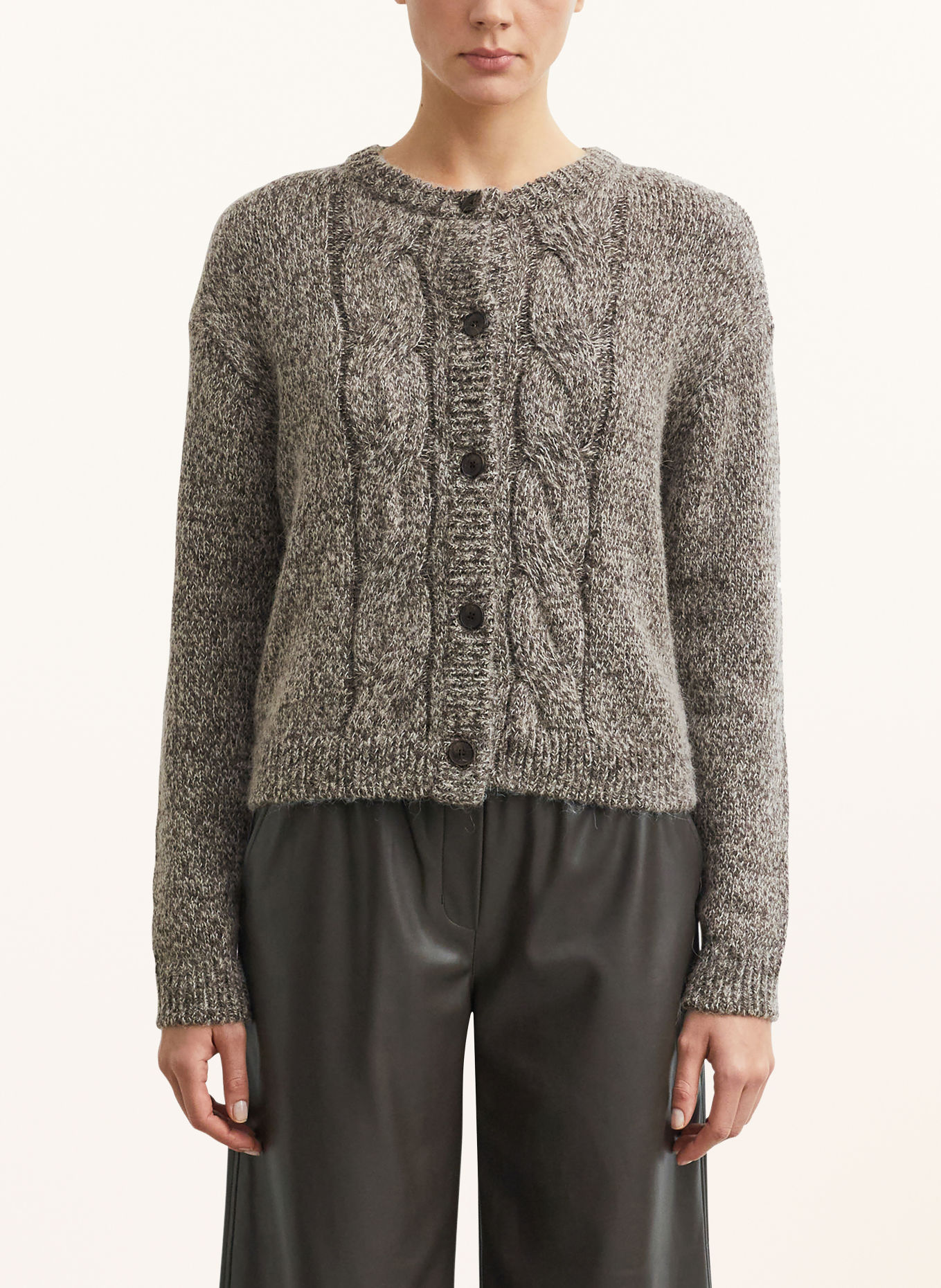 comma Cardigan: DARK GRAY / LIGHT GRAY