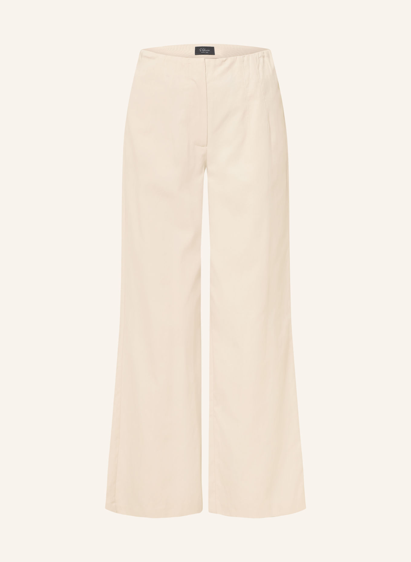 s.Oliver BLACK LABEL Wide-leg trousers: BEIGE