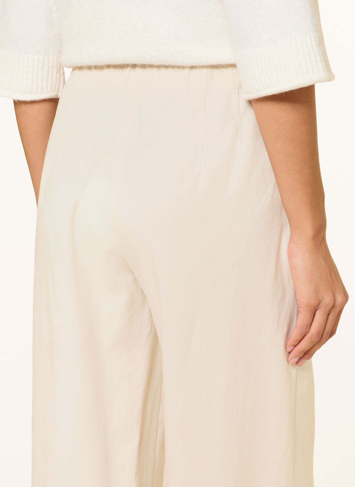 s.Oliver BLACK LABEL Wide-leg trousers: BEIGE
