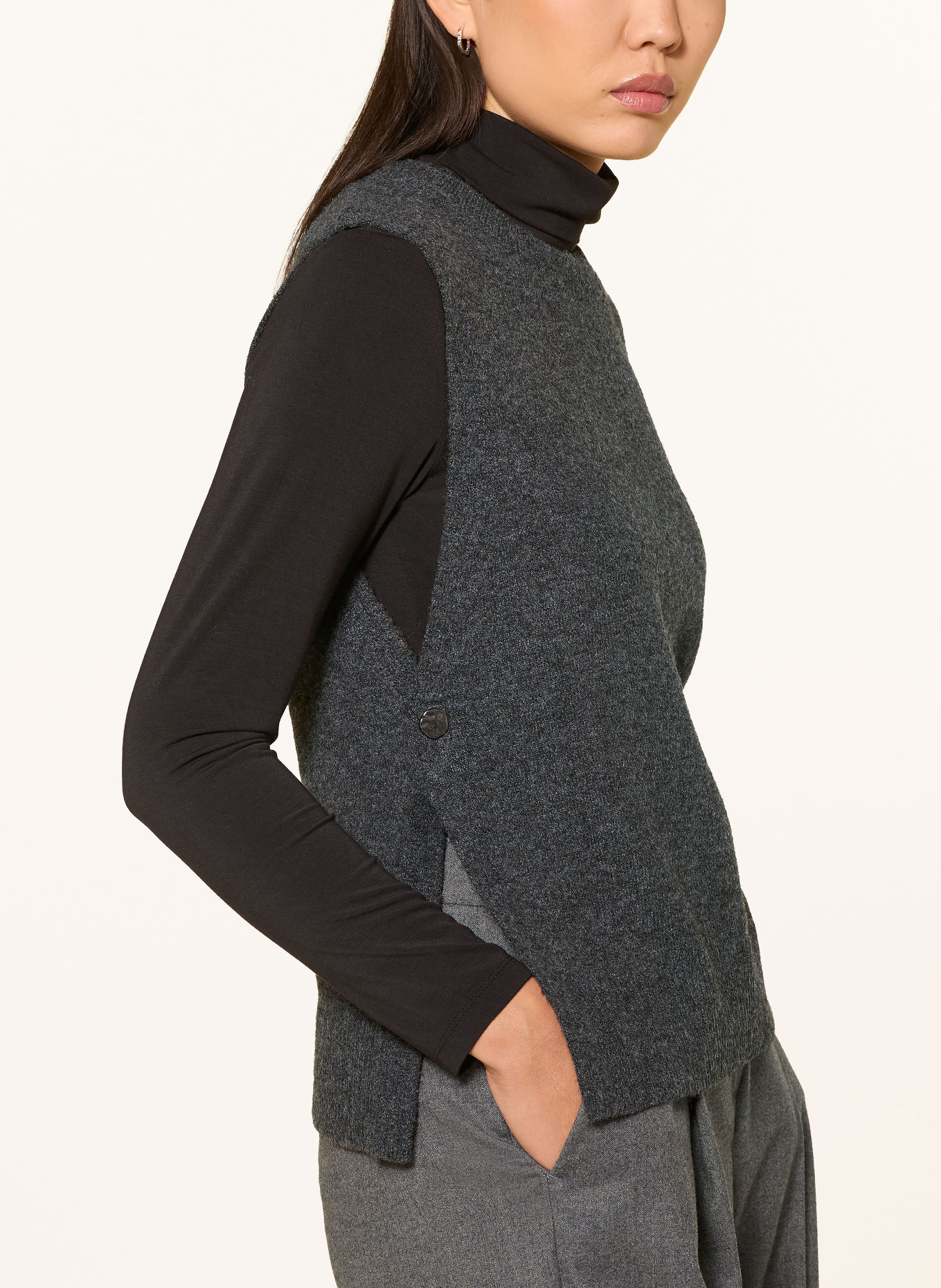 s.Oliver BLACK LABEL Pullunder: DUNKELGRAU