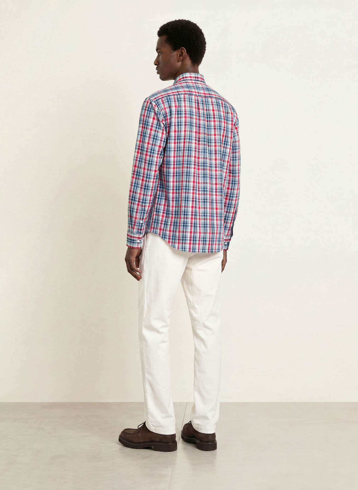 FYNCH-HATTON Hemd Regular Fit: FUCHSIA / PETROL / DUNKELBLAU