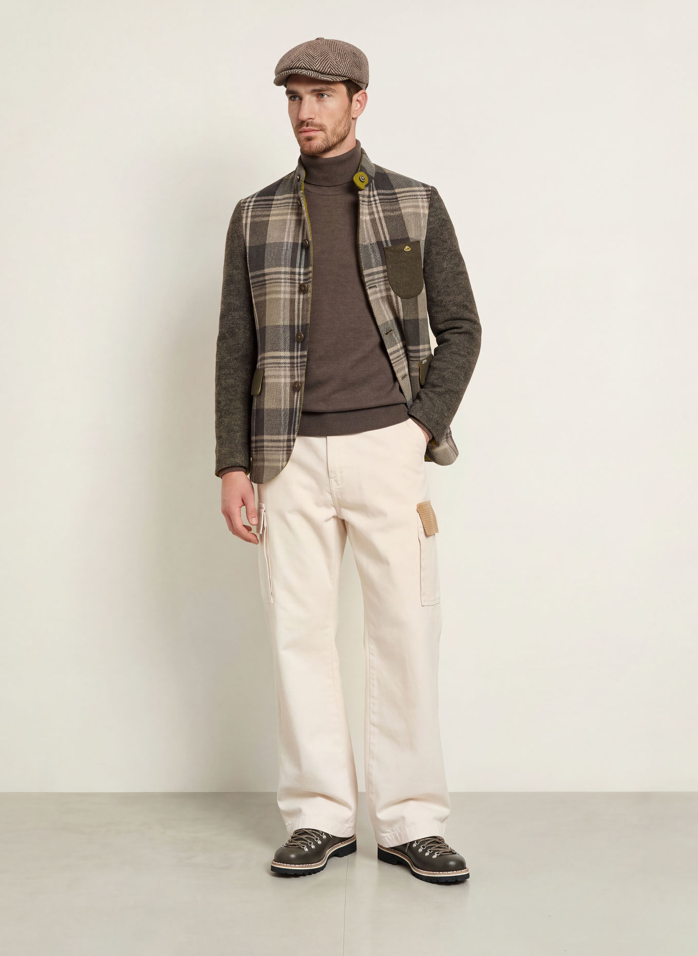 Luis Trenker Janker LUSANDRO: MØRKEBRUN / BEIGE / KHAKI
