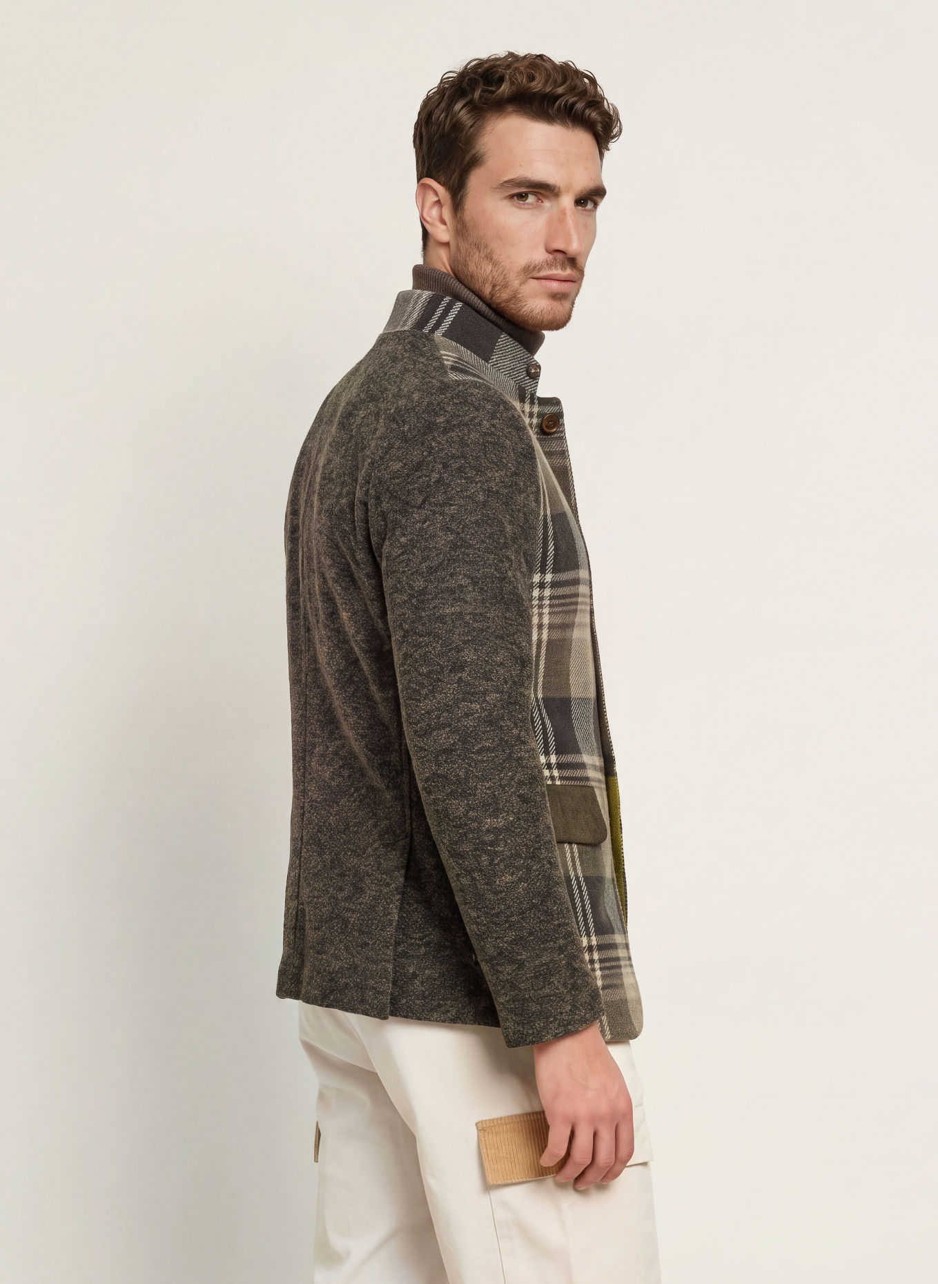 Luis Trenker Janker LUSANDRO: MØRKEBRUN / BEIGE / KHAKI