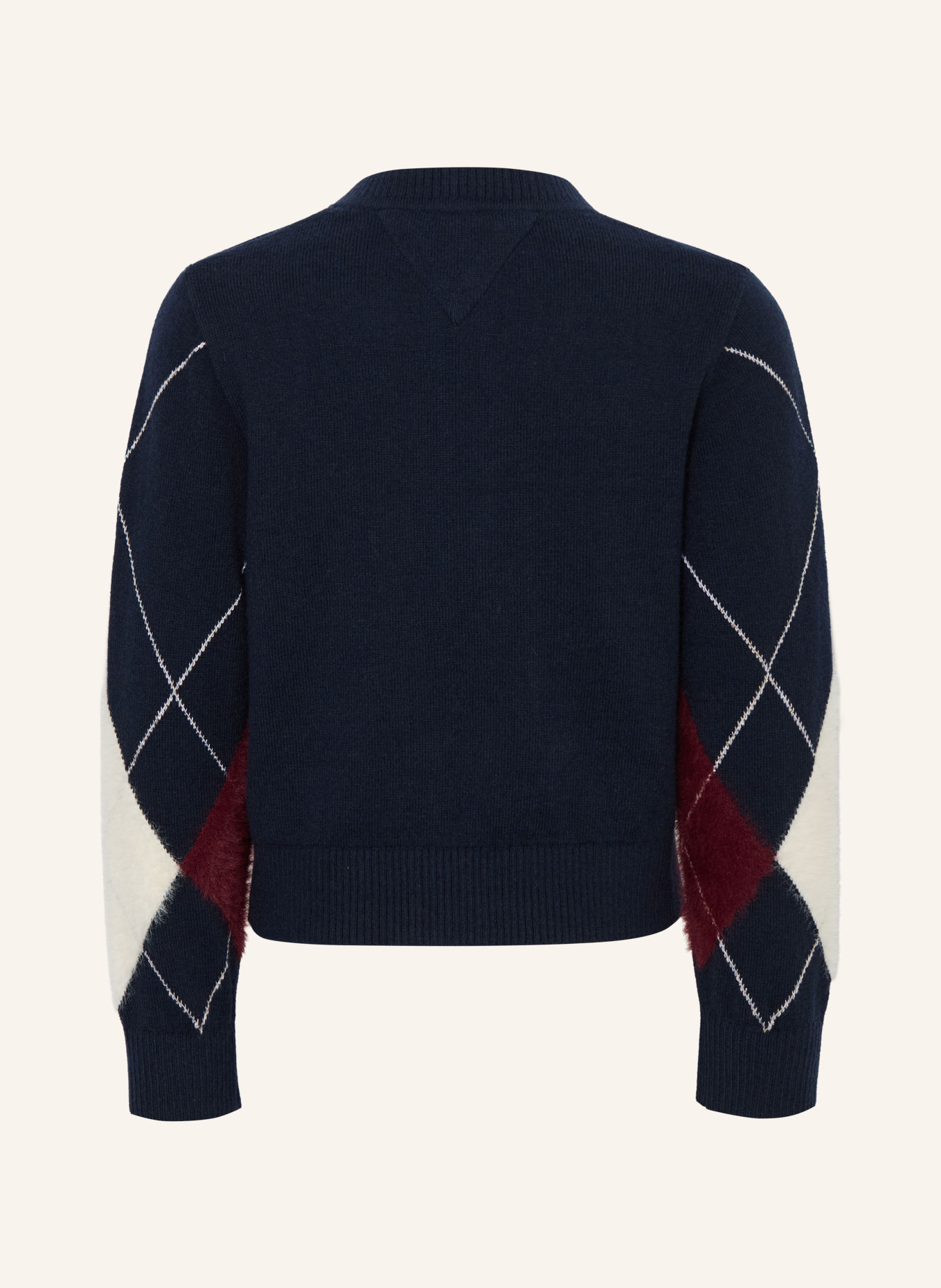 TOMMY HILFIGER Strickjacke: DUNKELBLAU / DUNKELROT / WEISS