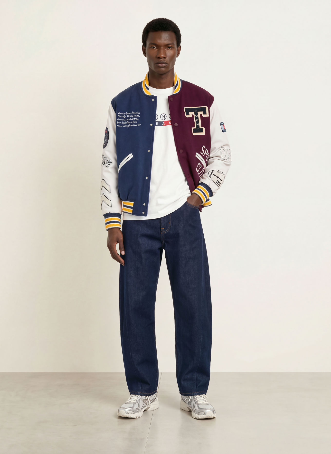TOMMY JEANS T-Shirt: WEISS / ROT / DUNKELBLAU