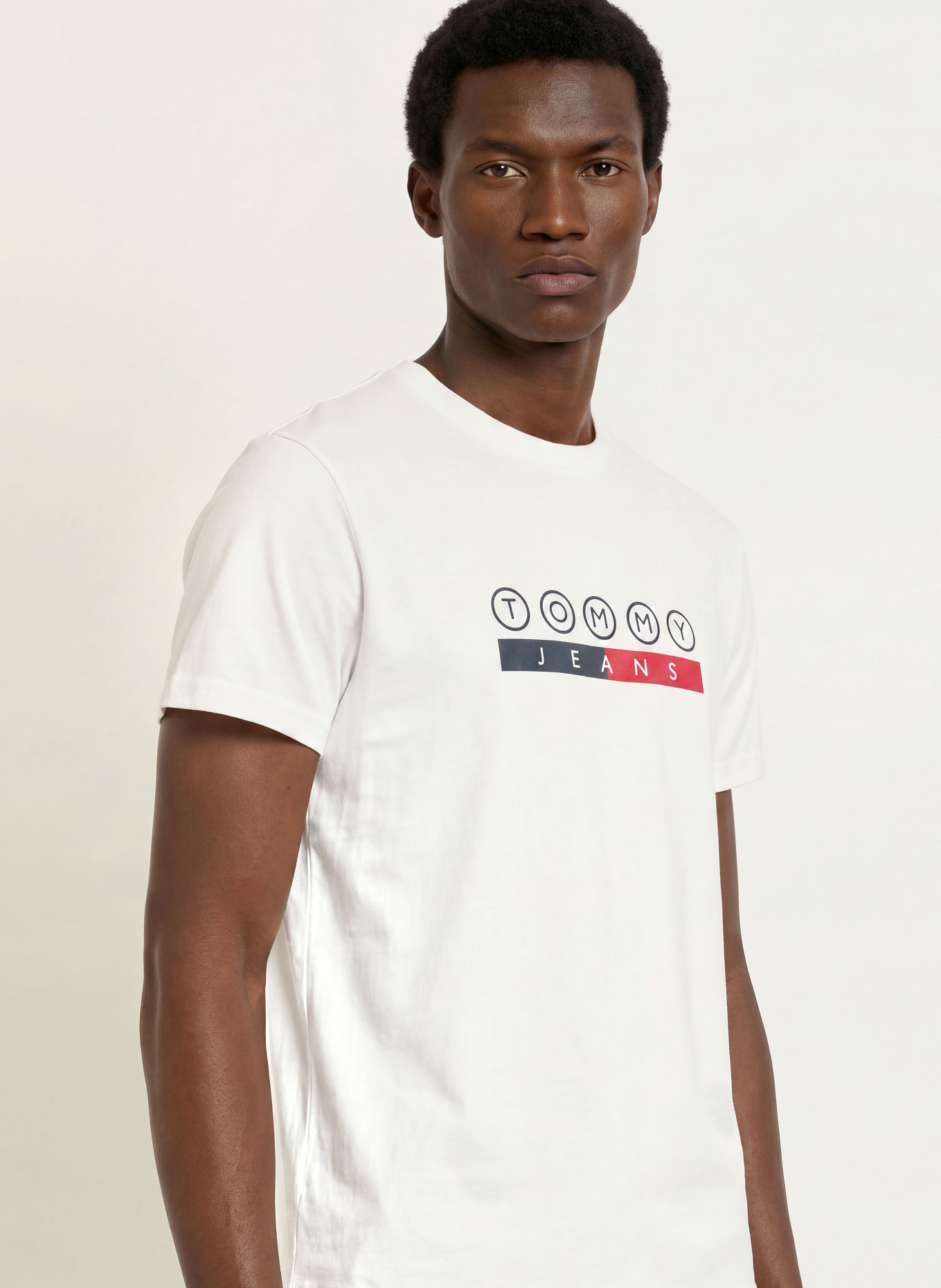 TOMMY JEANS T-Shirt: WEISS / ROT / DUNKELBLAU