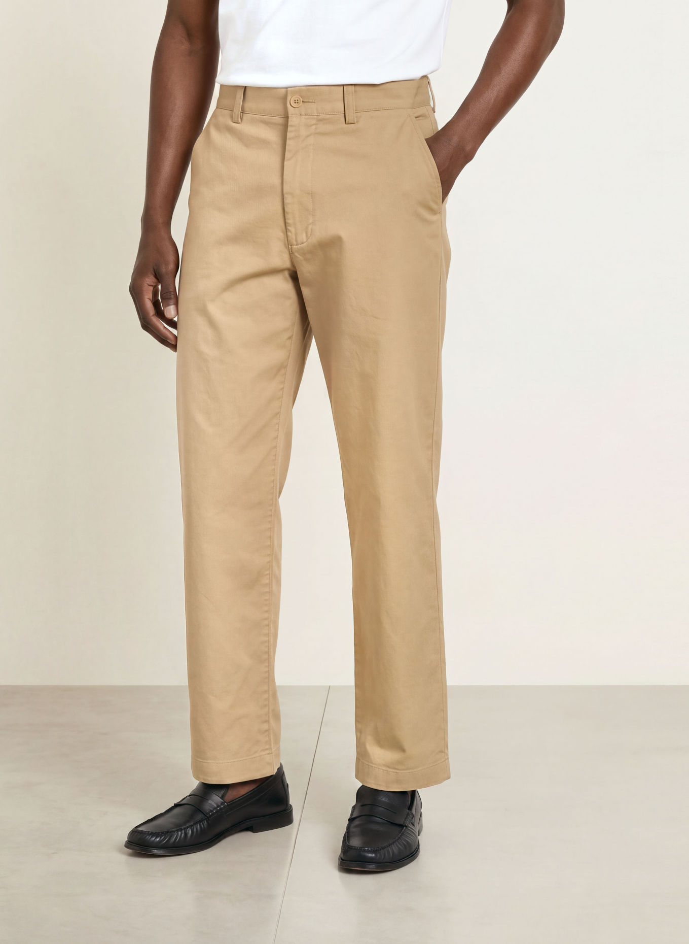 LACOSTE Chino Regular Fit: BEIGE