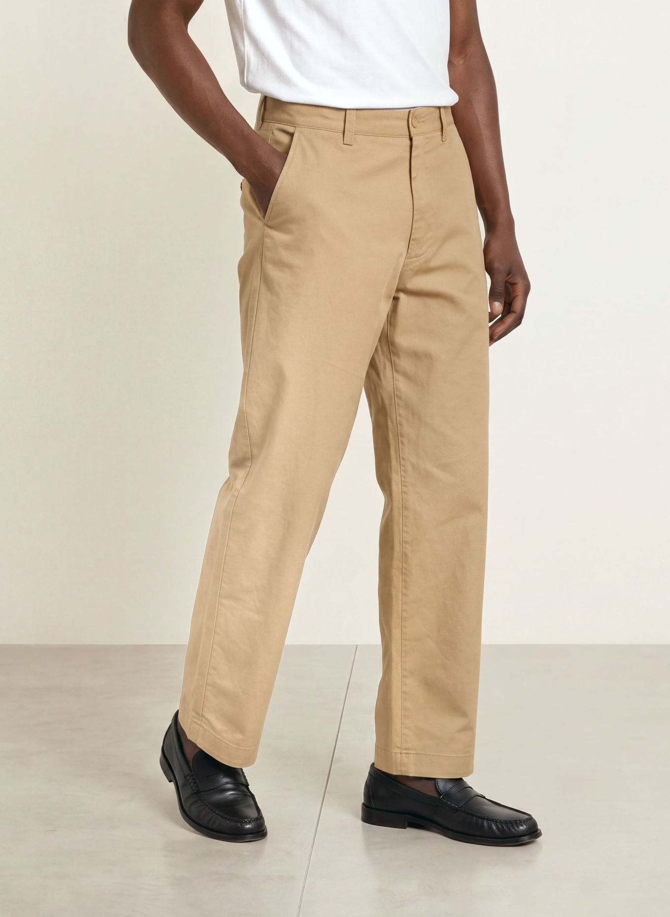LACOSTE Chino Regular Fit: BEIGE