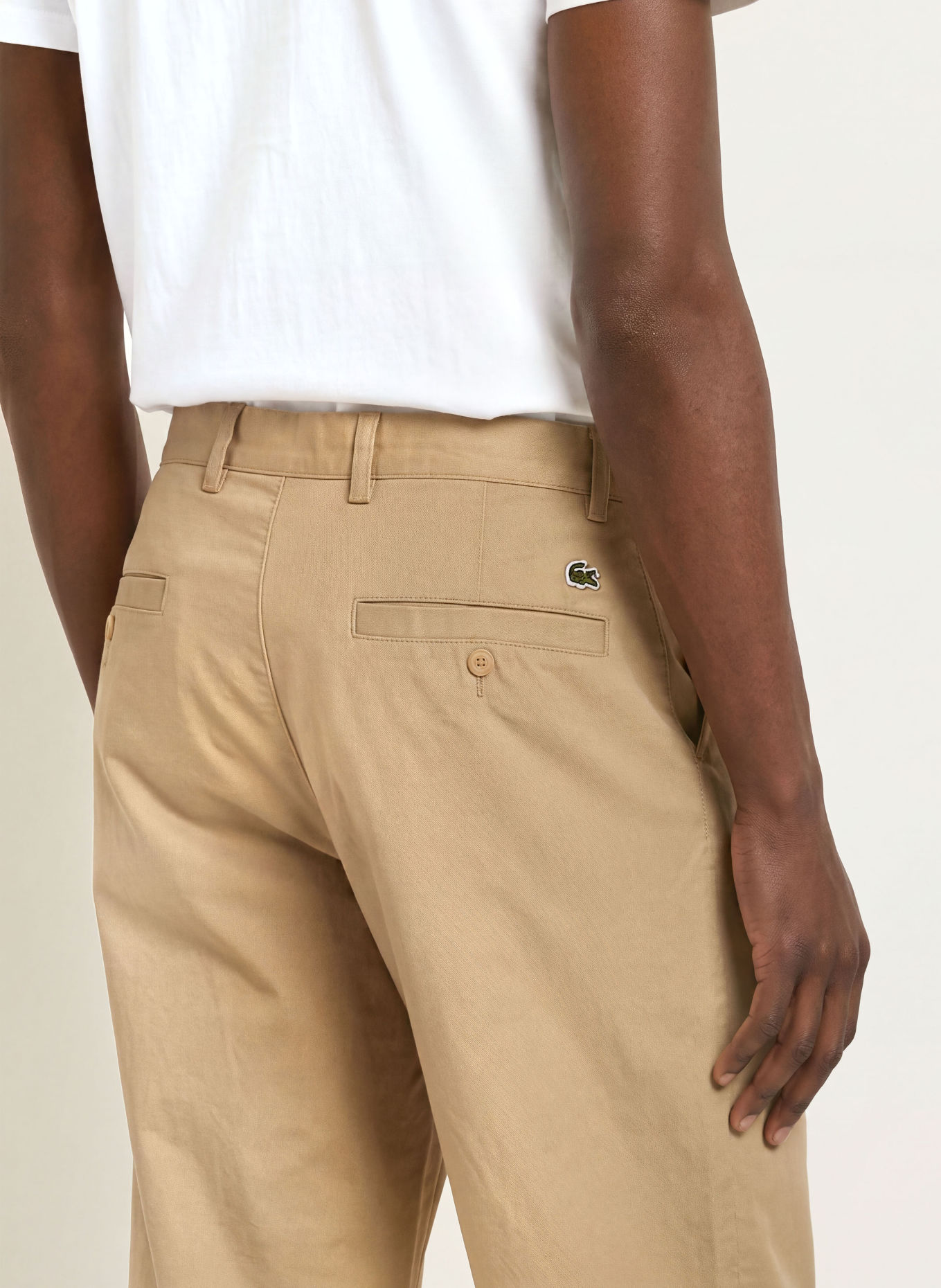 LACOSTE Chino Regular Fit: BEIGE