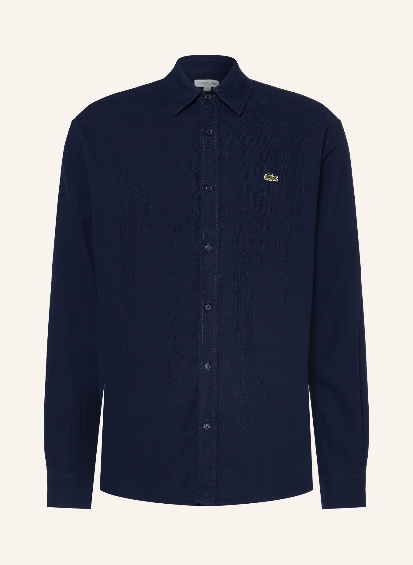 LACOSTE Flanellhemd Regular Fit: DUNKELBLAU