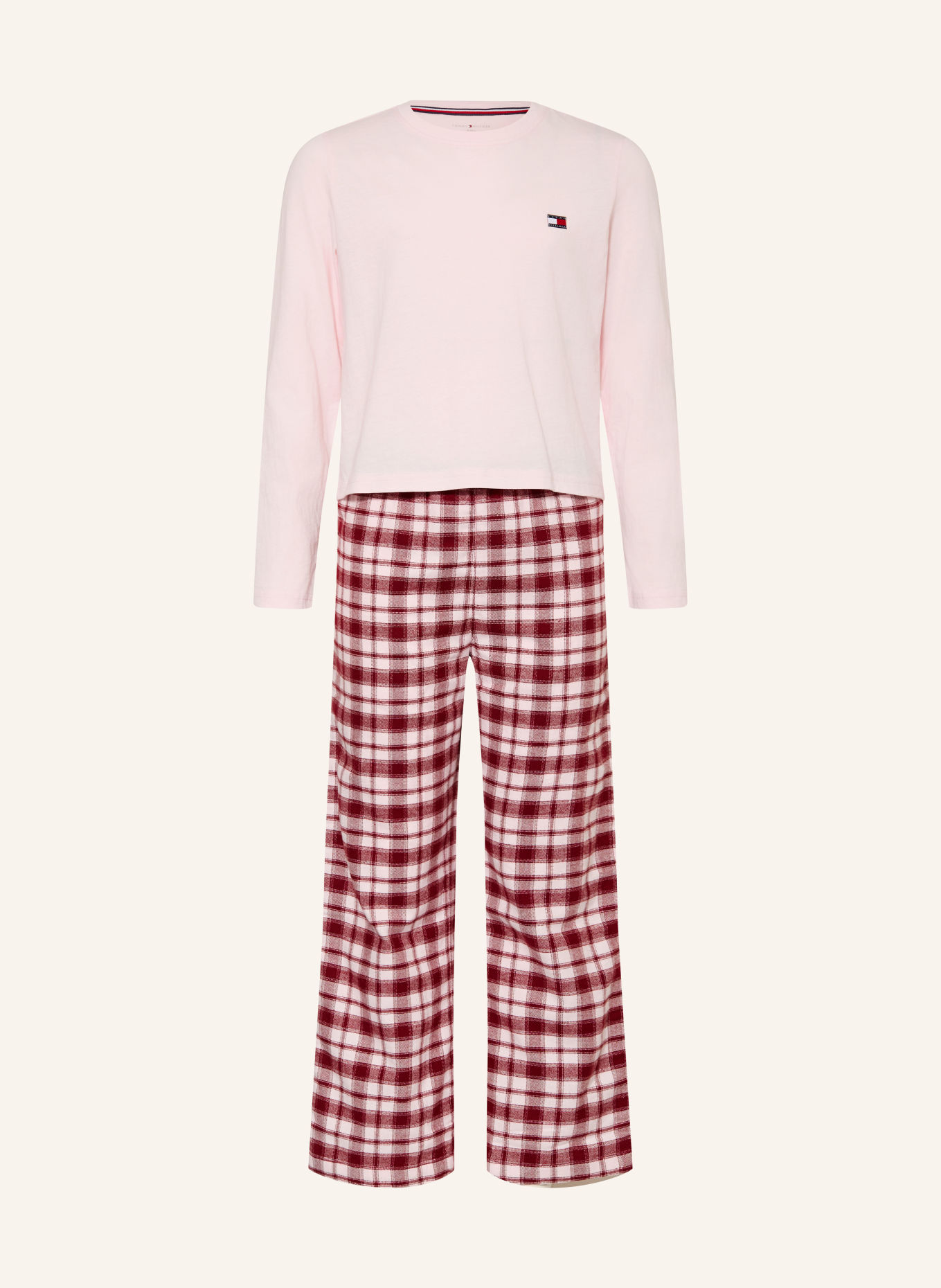 TOMMY HILFIGER Pyjamas HERITAGE: LYSEROSA / MØRKERØD