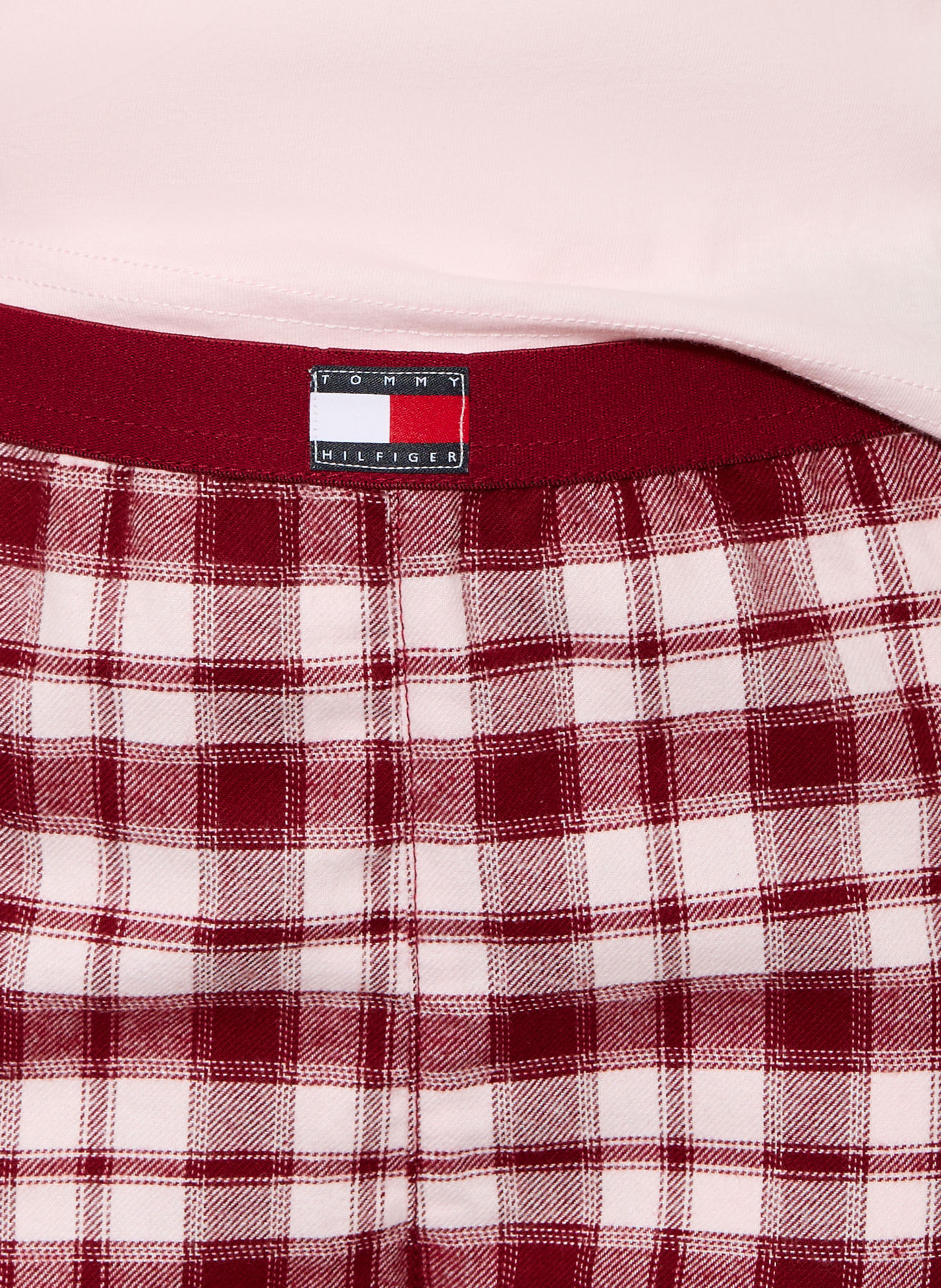 TOMMY HILFIGER Pyjamas HERITAGE: LYSEROSA / MØRKERØD