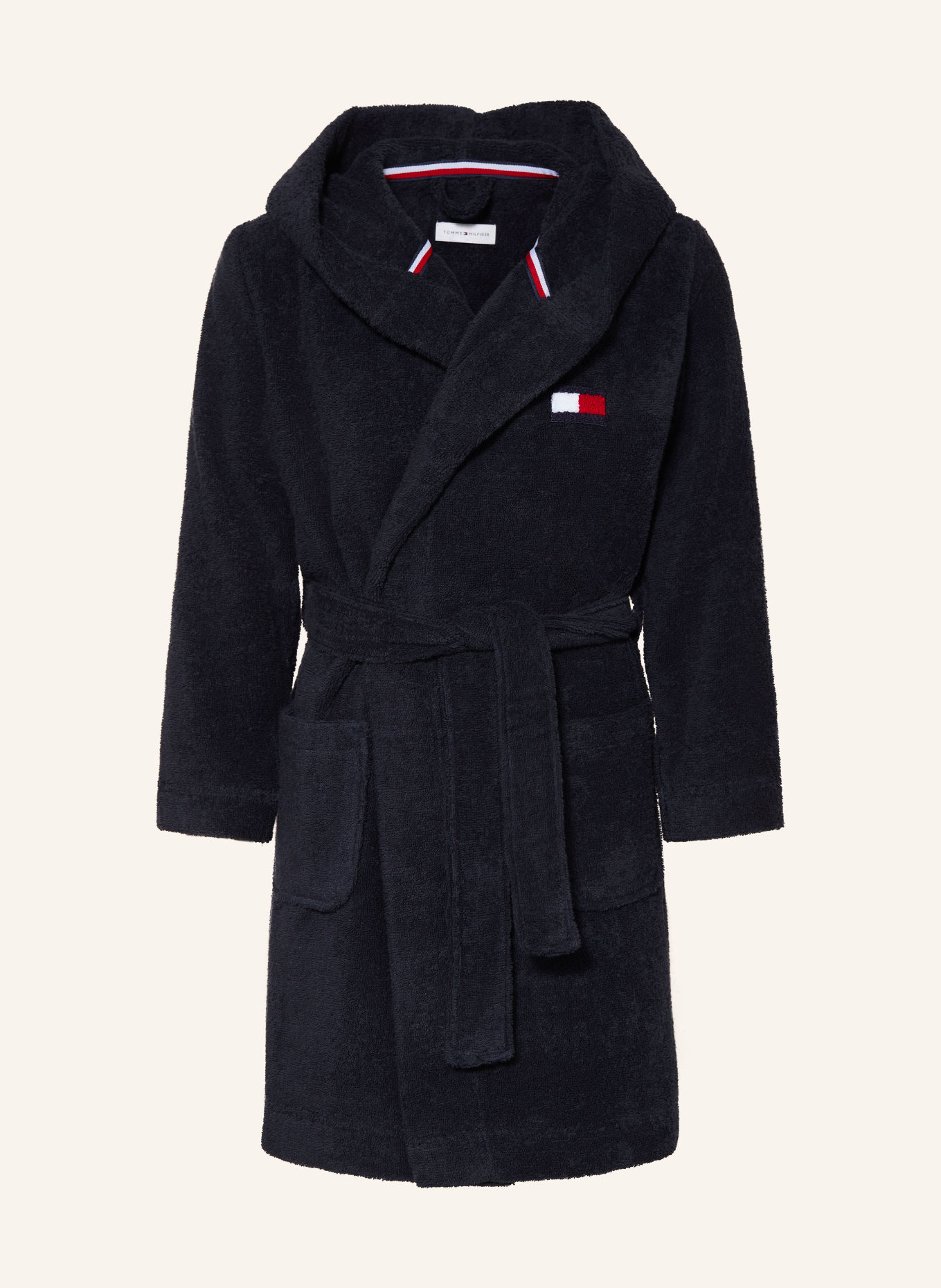 TOMMY HILFIGER Unisex-Bademantel HERITAGE: DUNKELBLAU