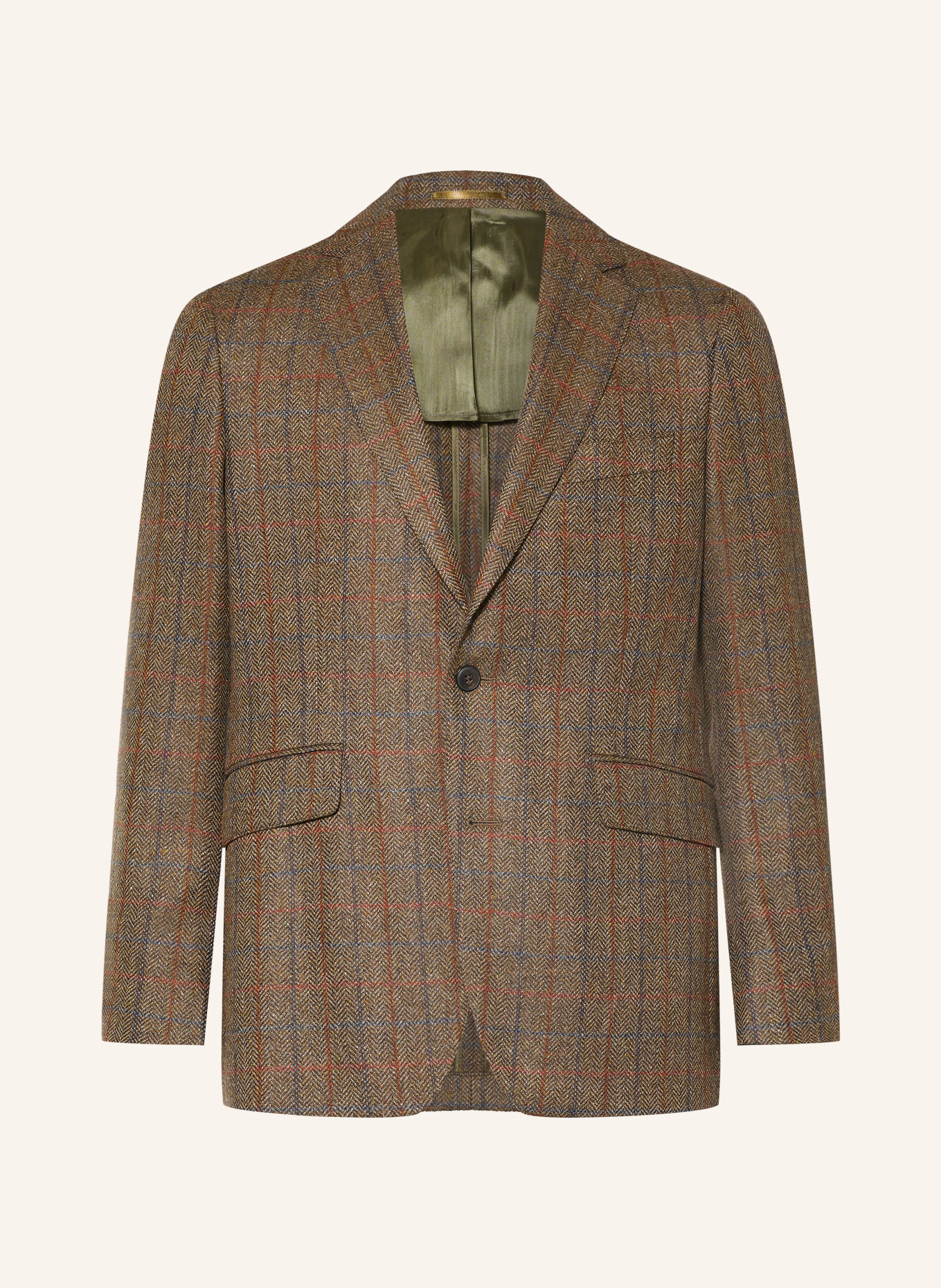 HACKETT LONDON Colbert TATTERSALL Extra Slim Fit: DONKERGROEN / DONKERROOD / DONKERBLAUW