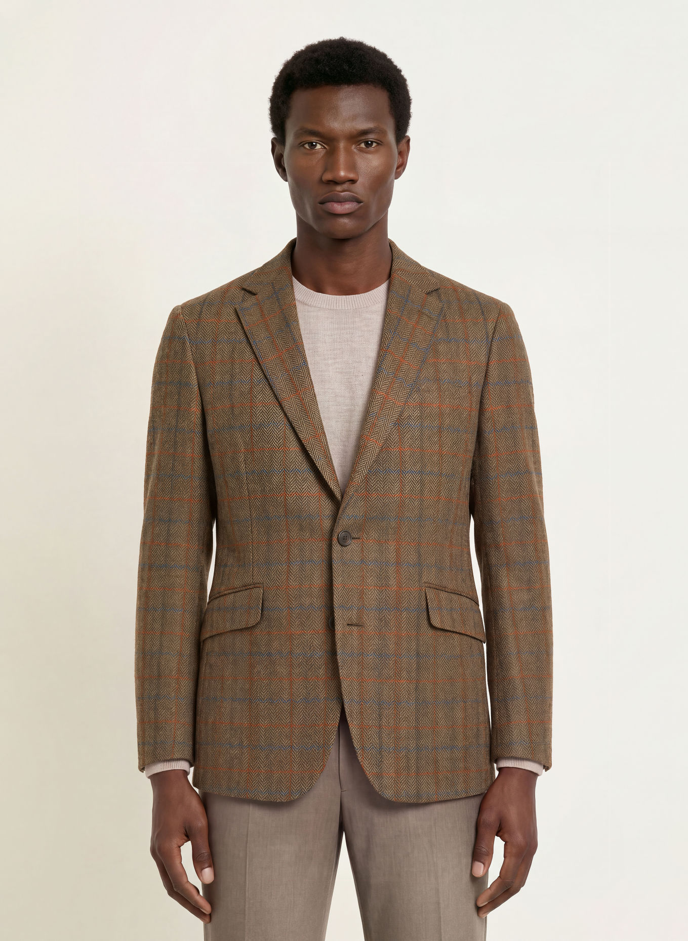 HACKETT LONDON Colbert TATTERSALL Extra Slim Fit: DONKERGROEN / DONKERROOD / DONKERBLAUW
