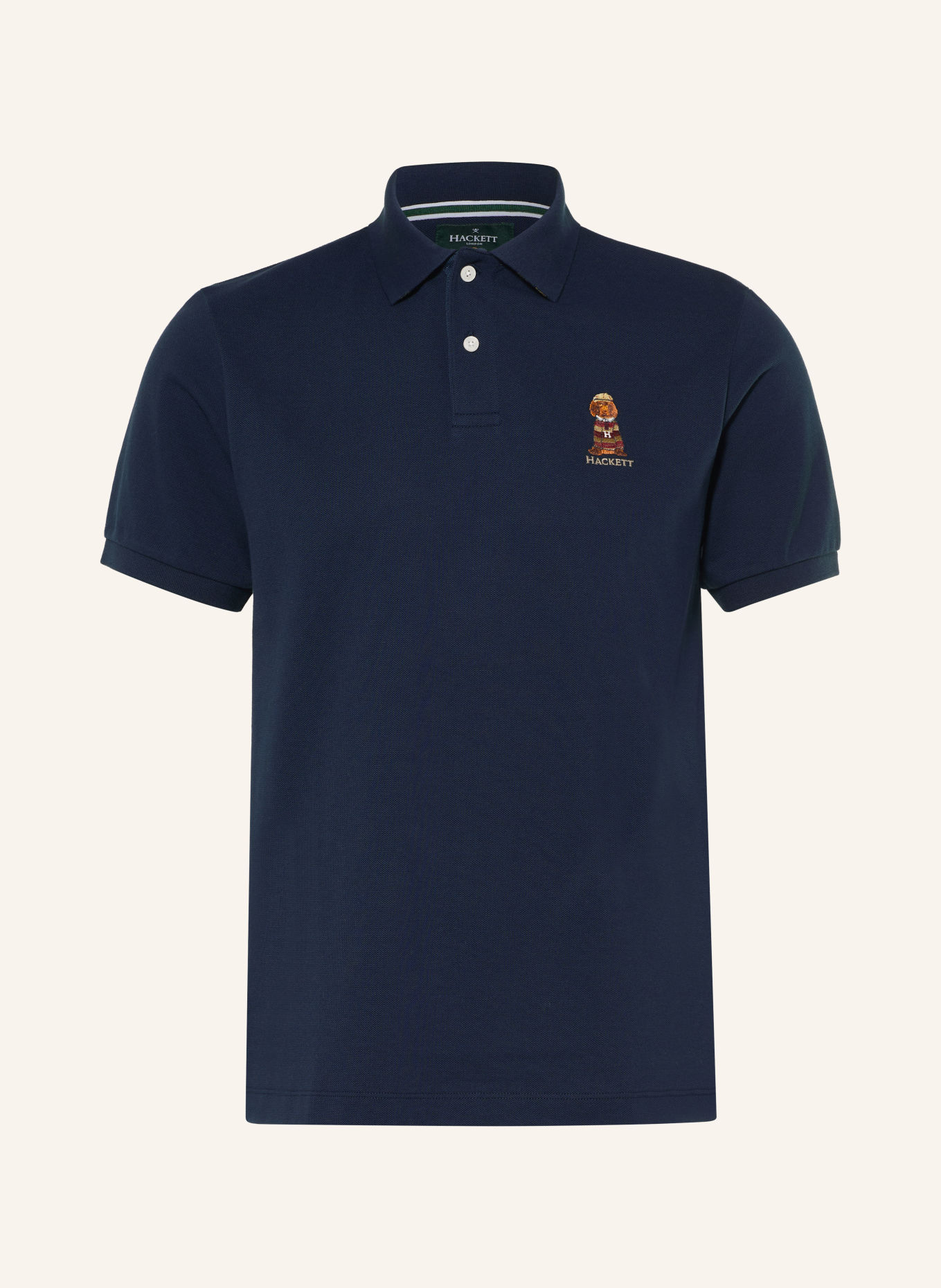HACKETT LONDON Piqué-poloshirt HERITAGE HARRY Classic Fit: DONKERBLAUW