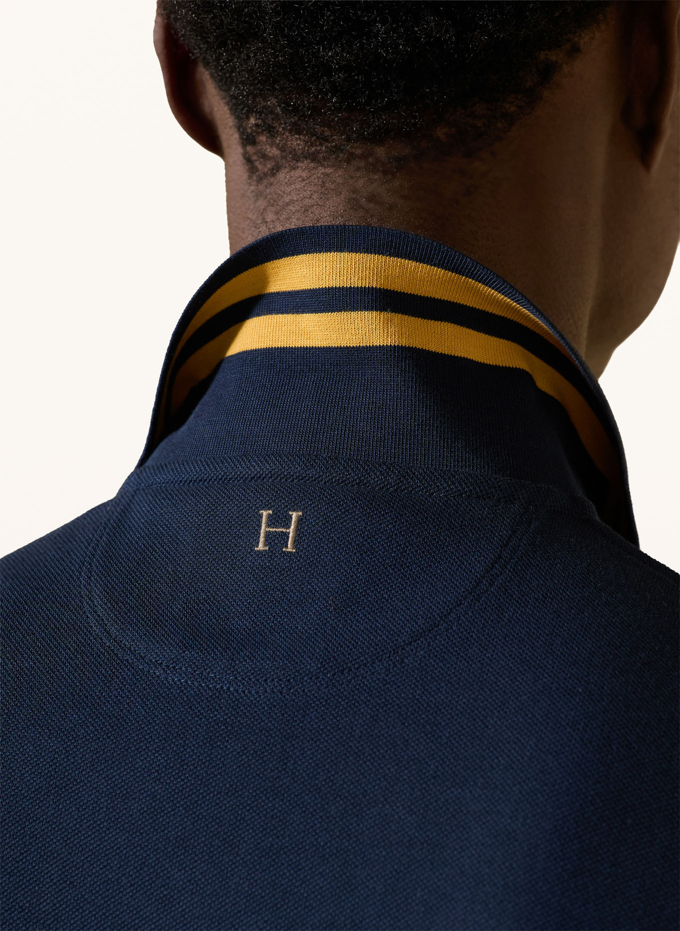 HACKETT LONDON Piqué-poloshirt HERITAGE HARRY Classic Fit: DONKERBLAUW