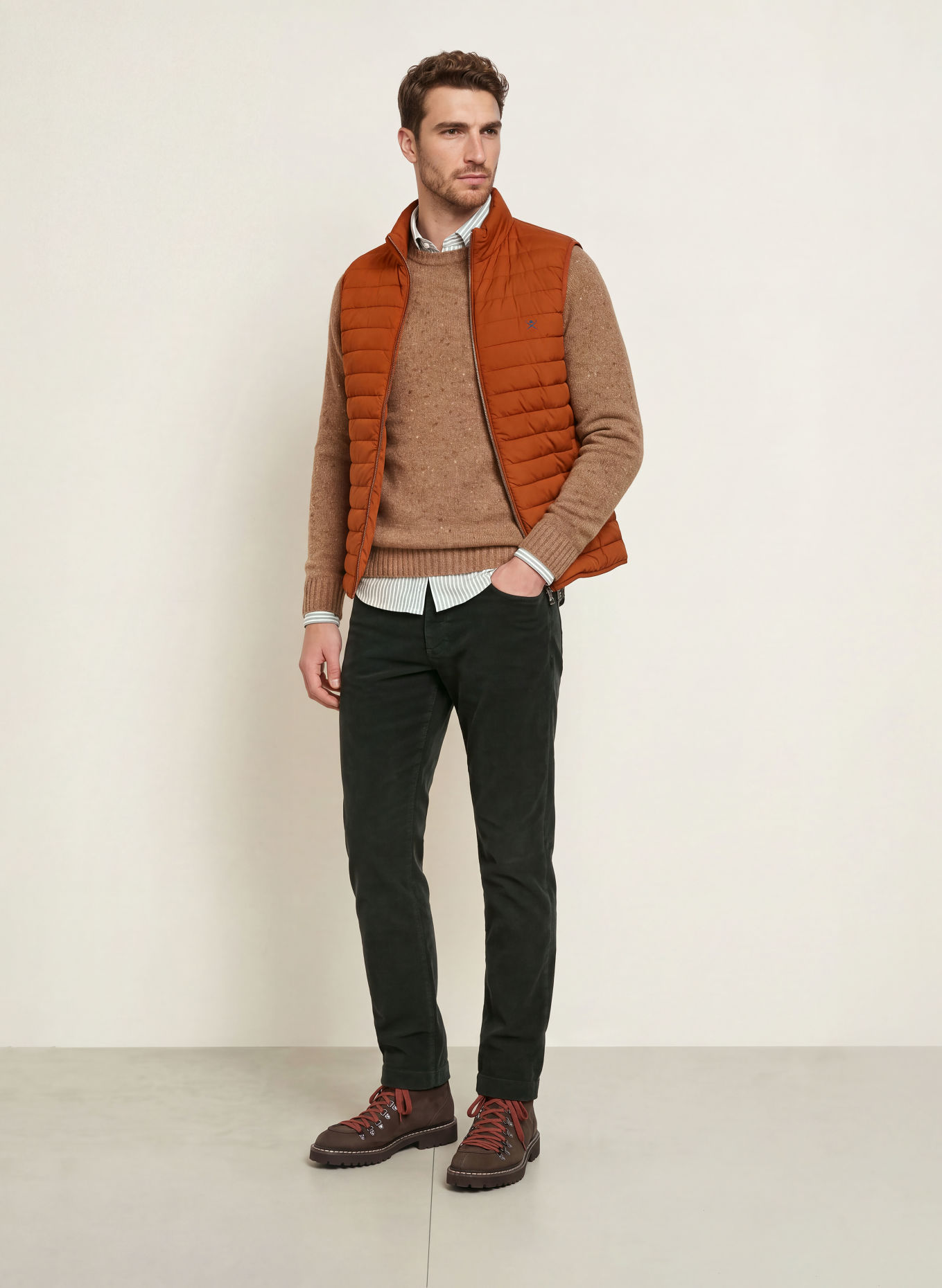 HACKETT LONDON Pull DONEGAL: MARRON