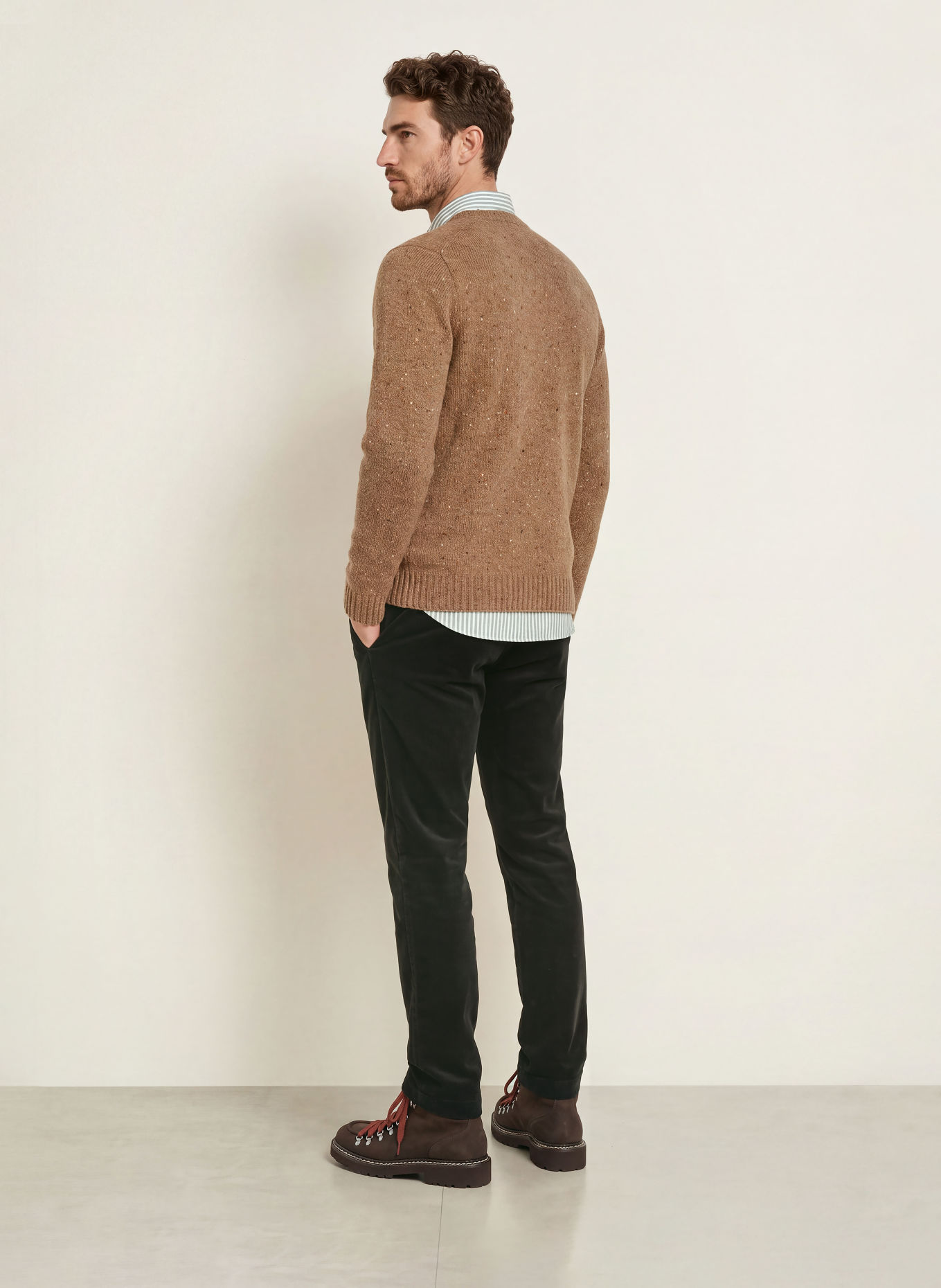 HACKETT LONDON Pull DONEGAL: MARRON