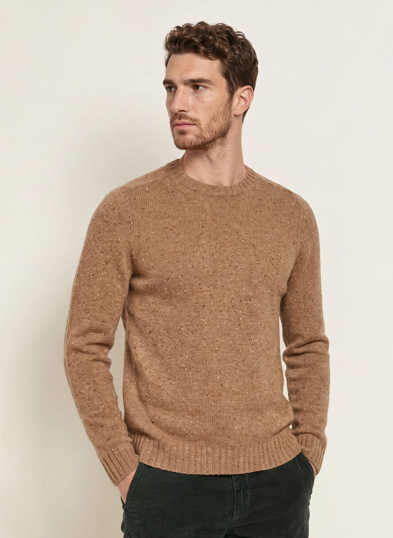 HACKETT LONDON Pull DONEGAL: MARRON