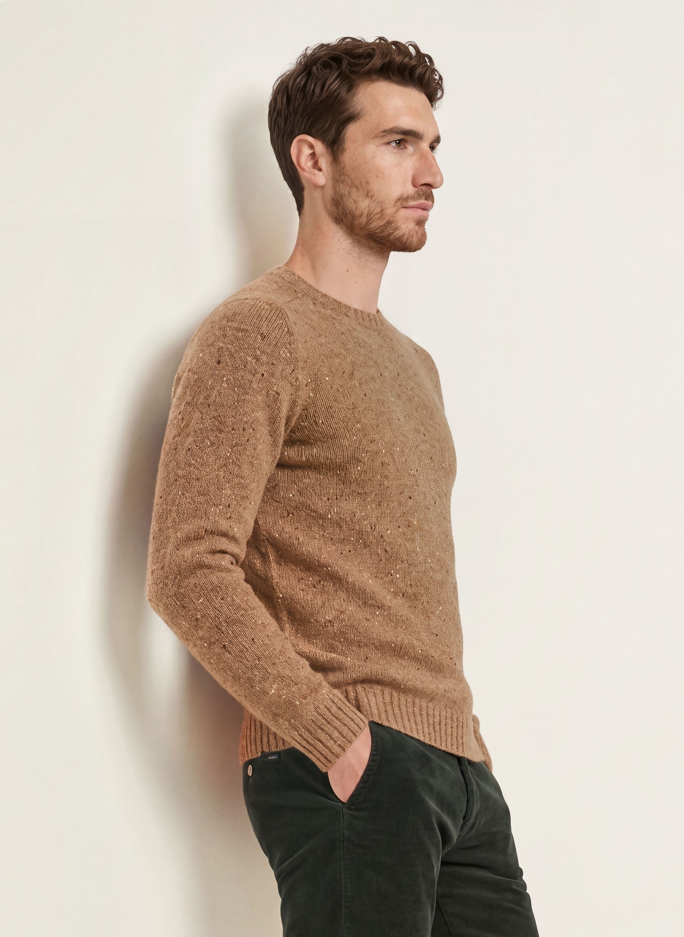 HACKETT LONDON Pull DONEGAL: MARRON
