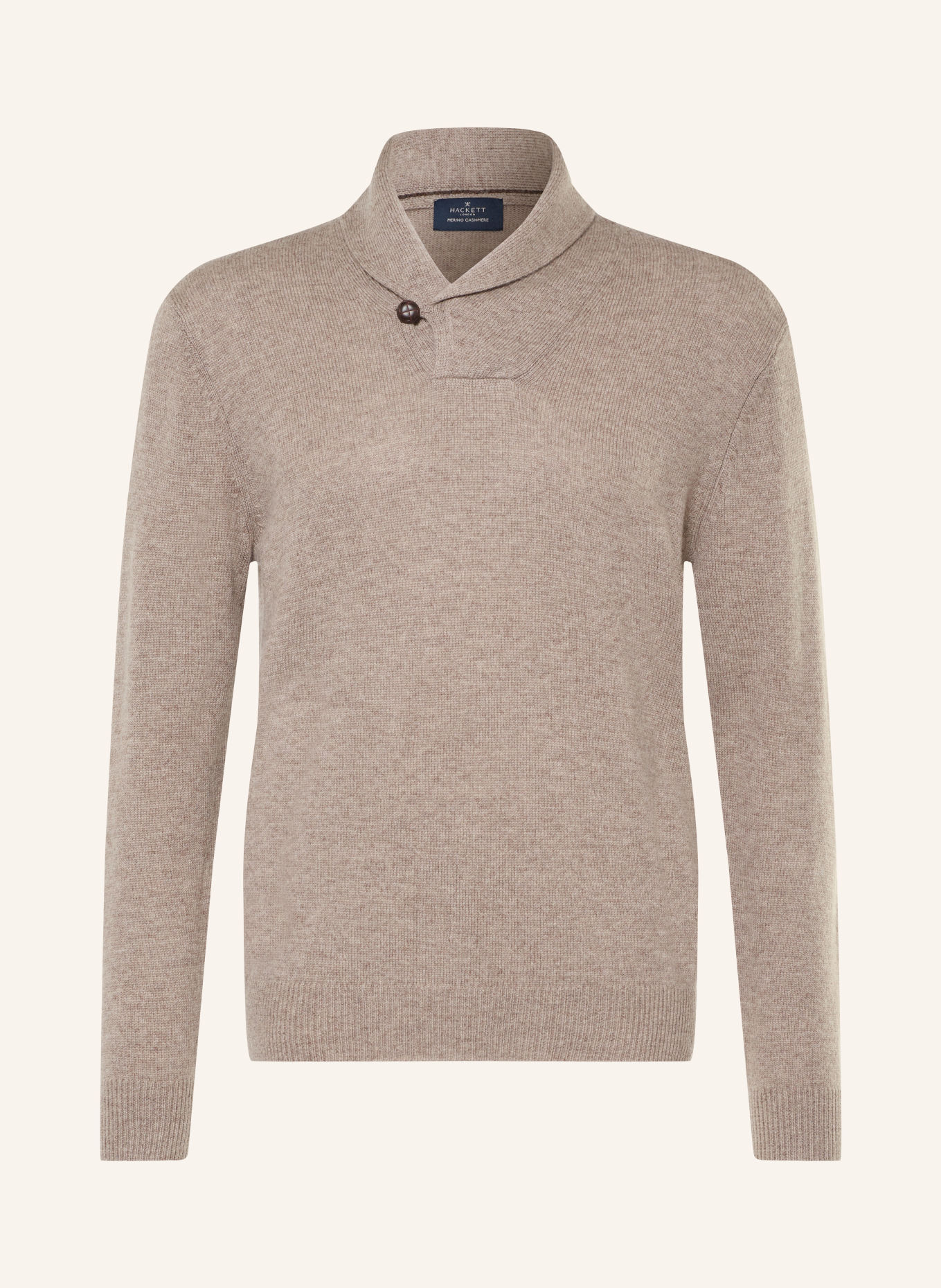 HACKETT LONDON Pull en laine mérinos: TAUPE