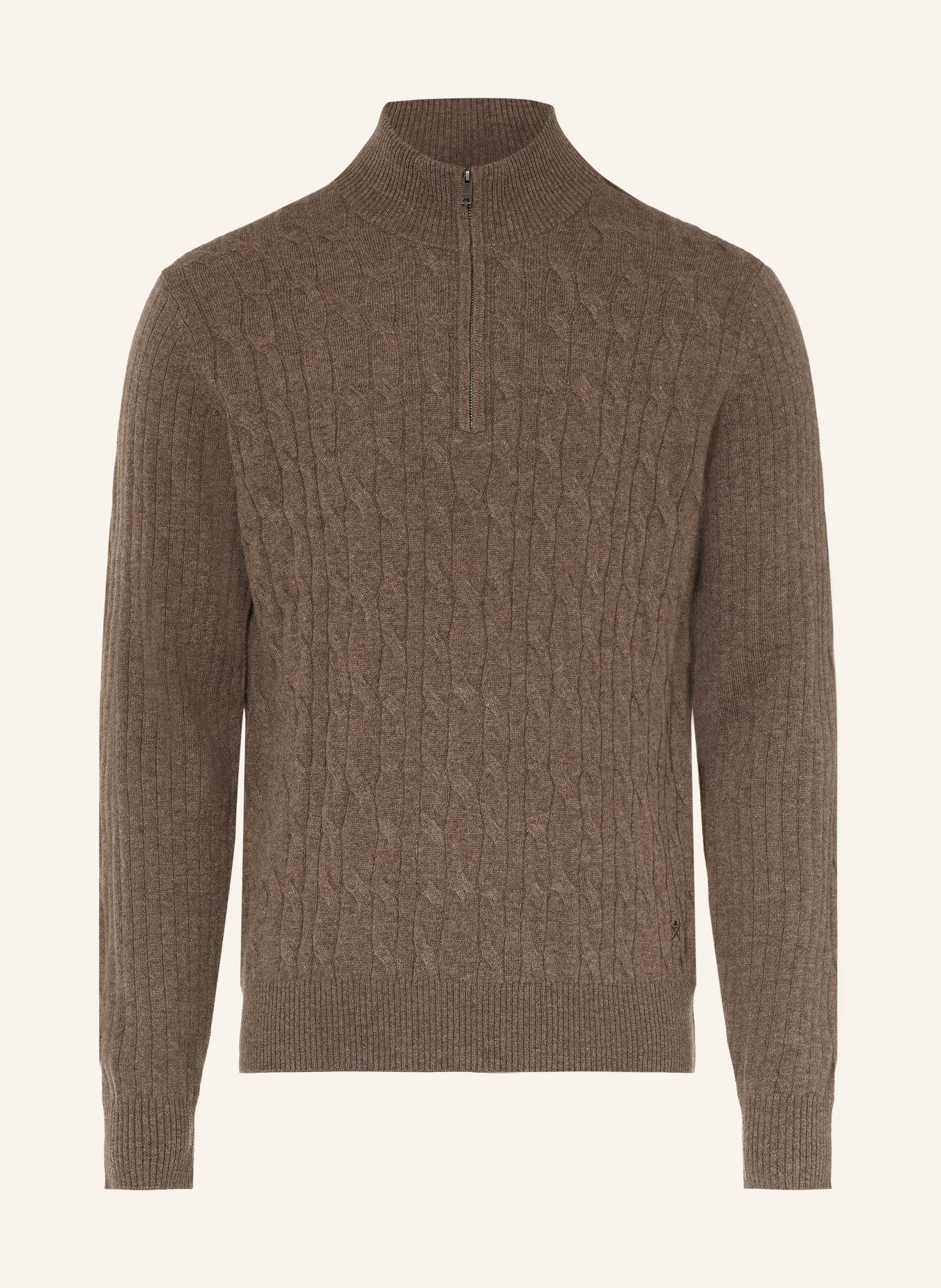 HACKETT LONDON Half-zip sweater: TAUPE