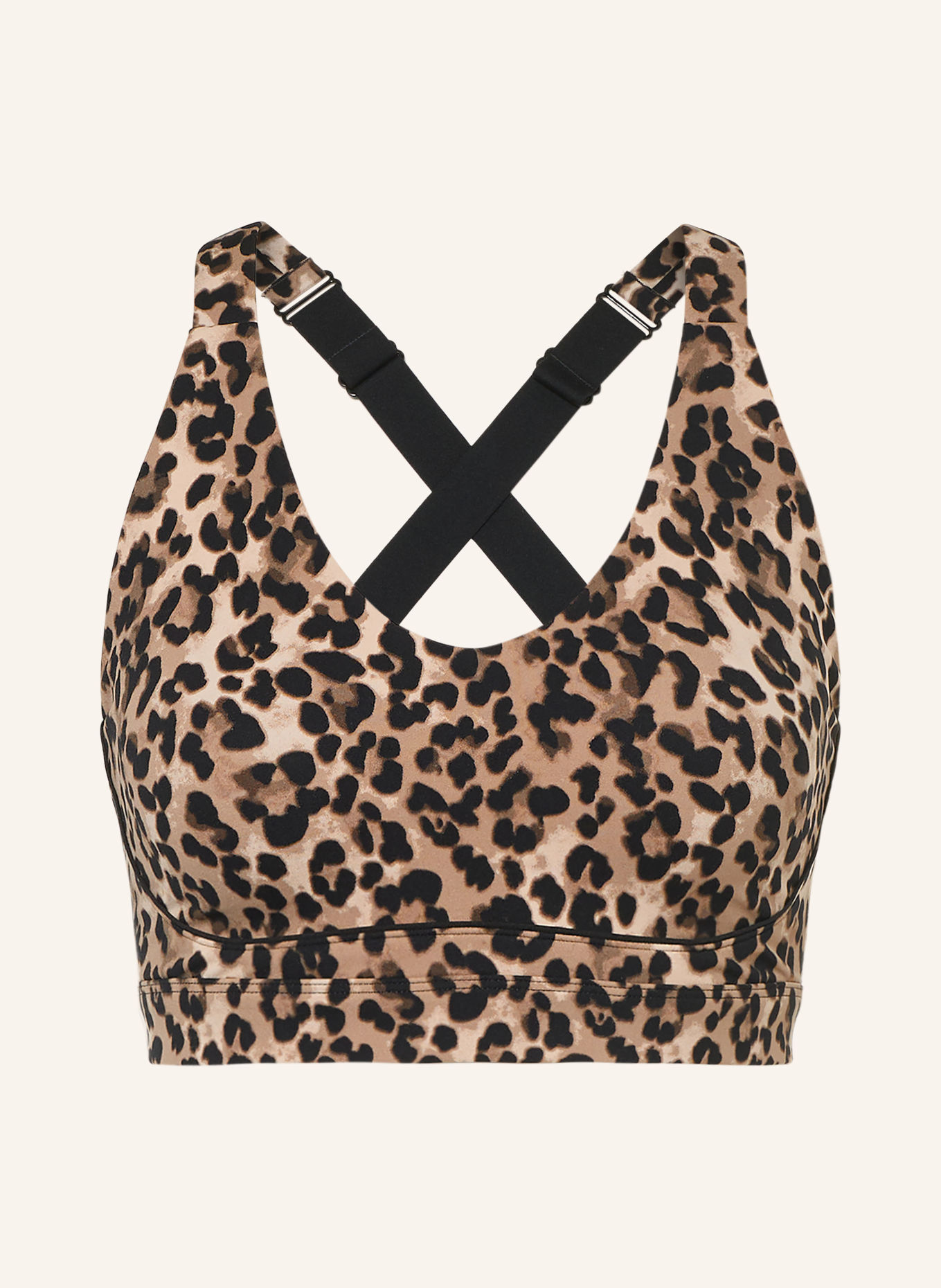 Sweaty Betty Sport-BH POWER PULSE: TAUPE / BEIGE / SCHWARZ