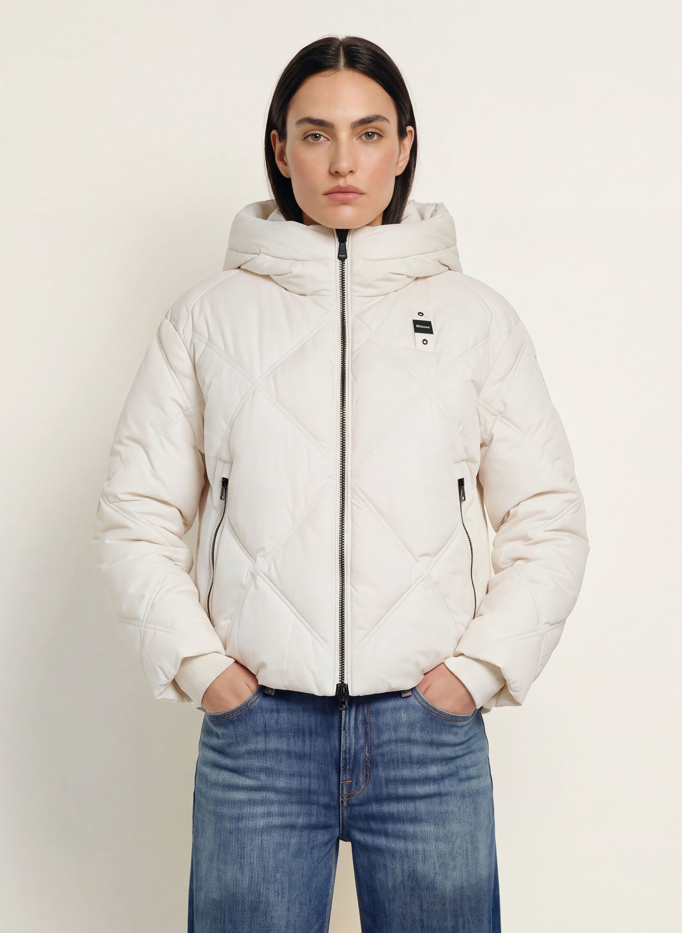 Blauer Daunenjacke TYNDALE: WEISS