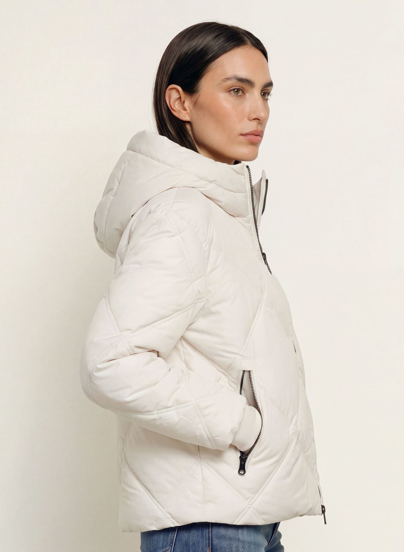 Blauer Daunenjacke TYNDALE: WEISS