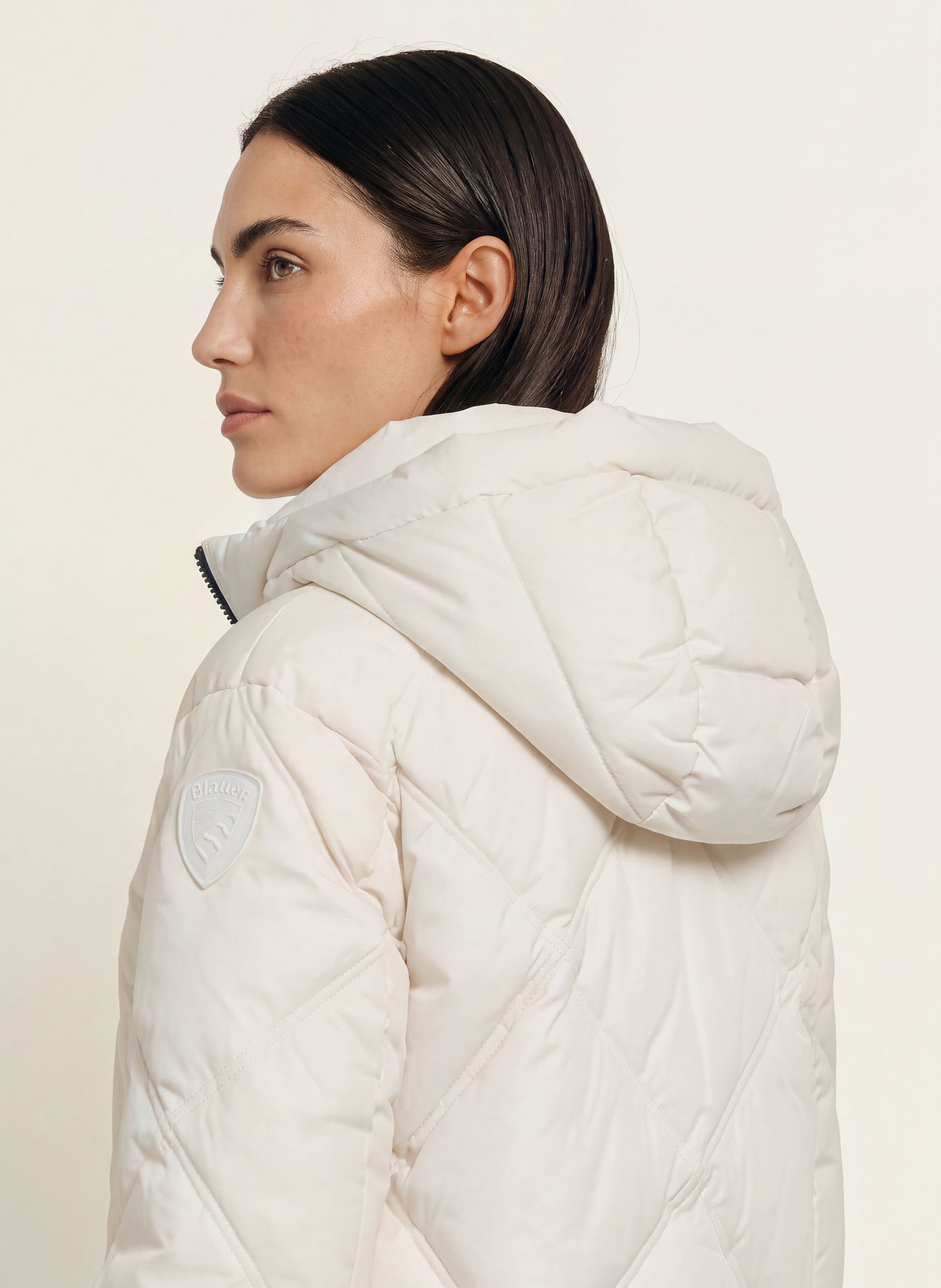Blauer Daunenjacke TYNDALE: WEISS