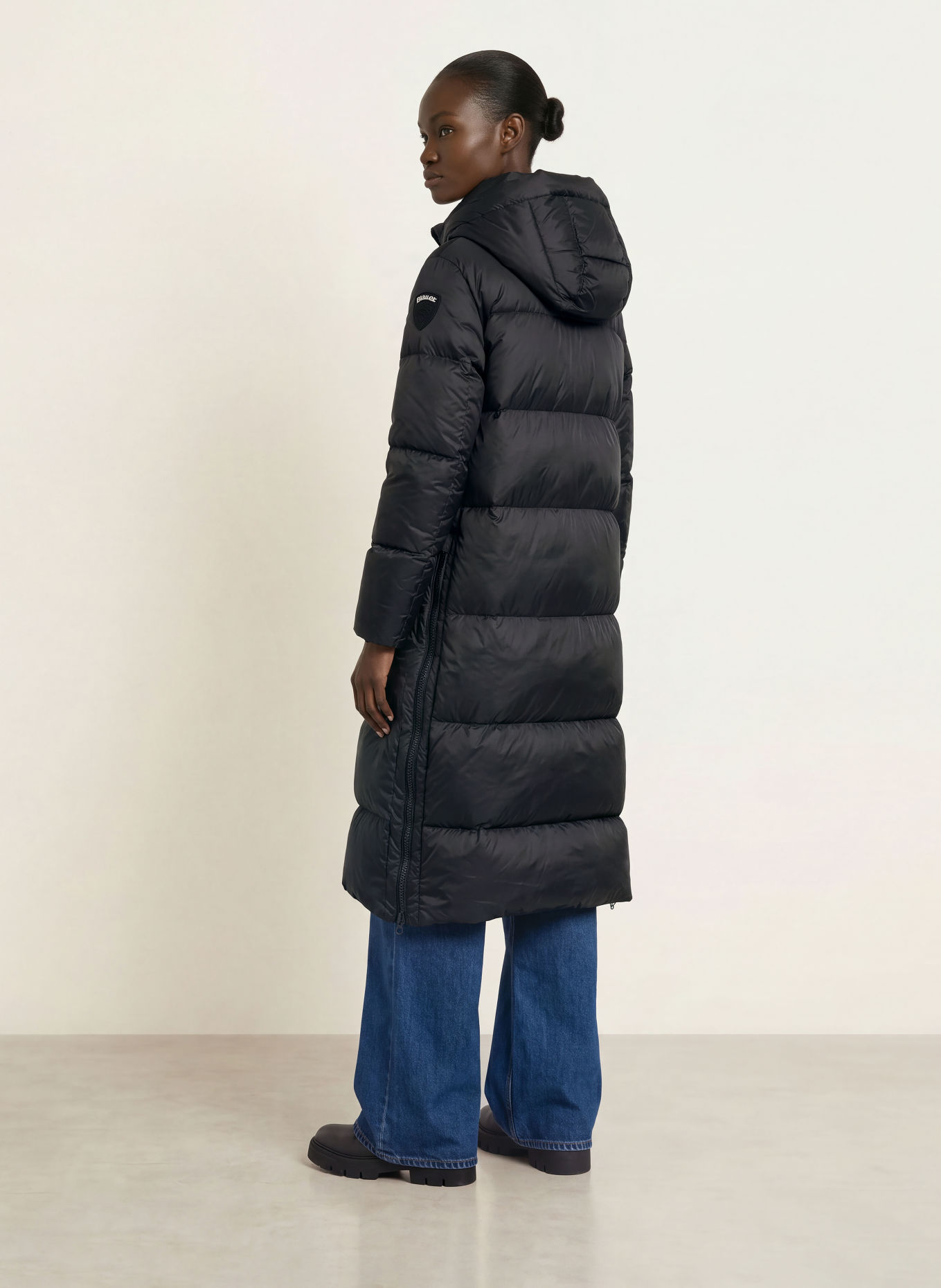 Blauer Daunenmantel CELIA: SCHWARZ