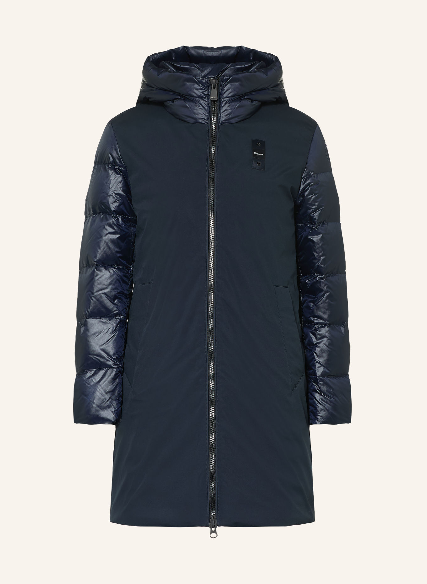 Blauer SAWYER Down coat in a Blend of Materials: DARK BLUE