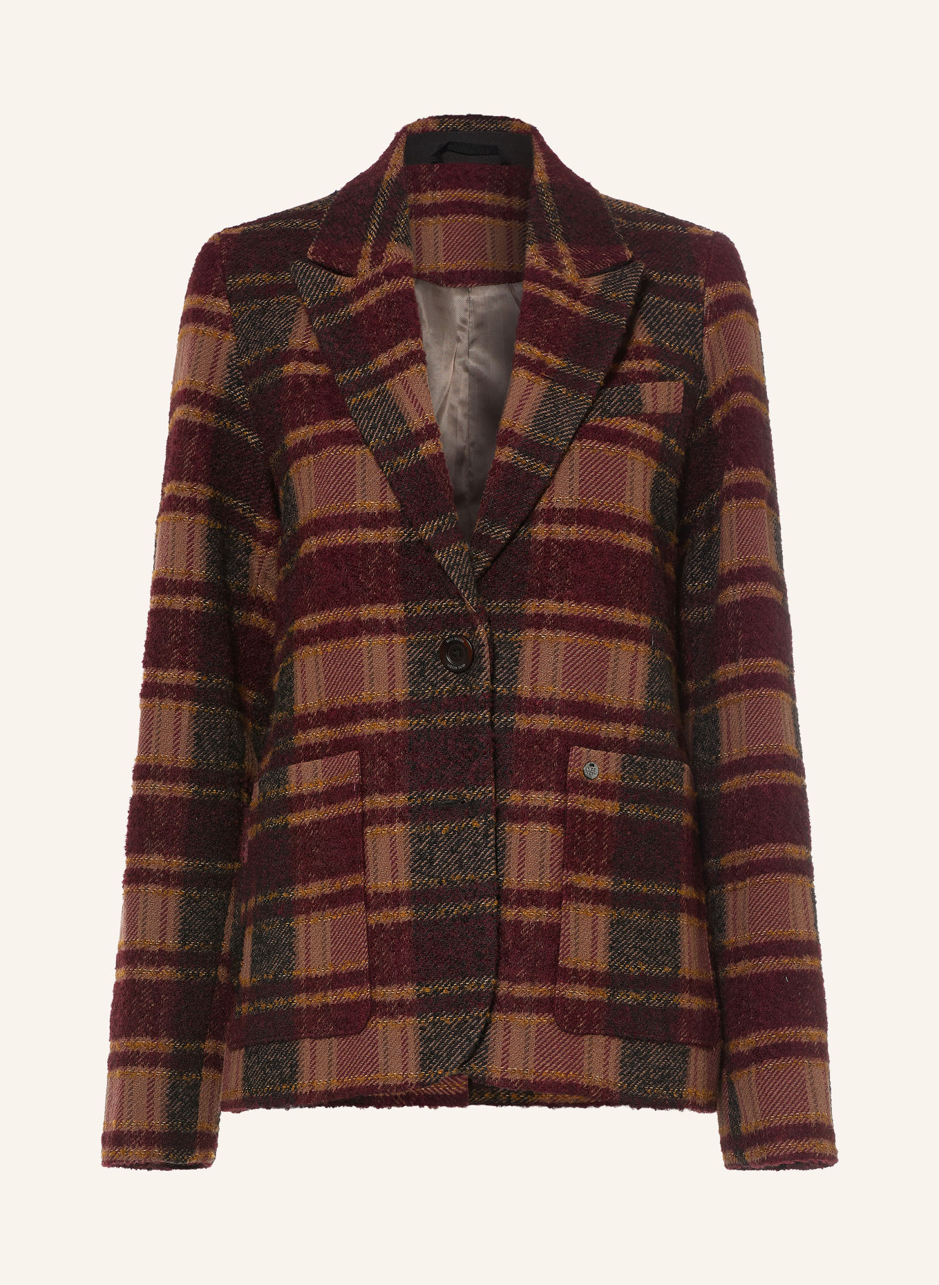 MOS MOSH Blazer MMMANJA: BEIGE / ECRU / DONKERROOD
