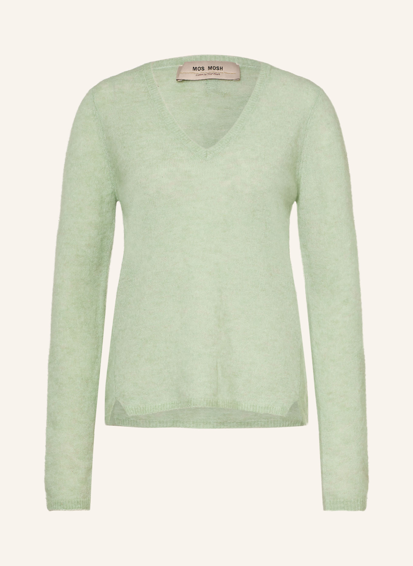 MOS MOSH Pullover MMMAPE SOPHIA: HELLGRÜN
