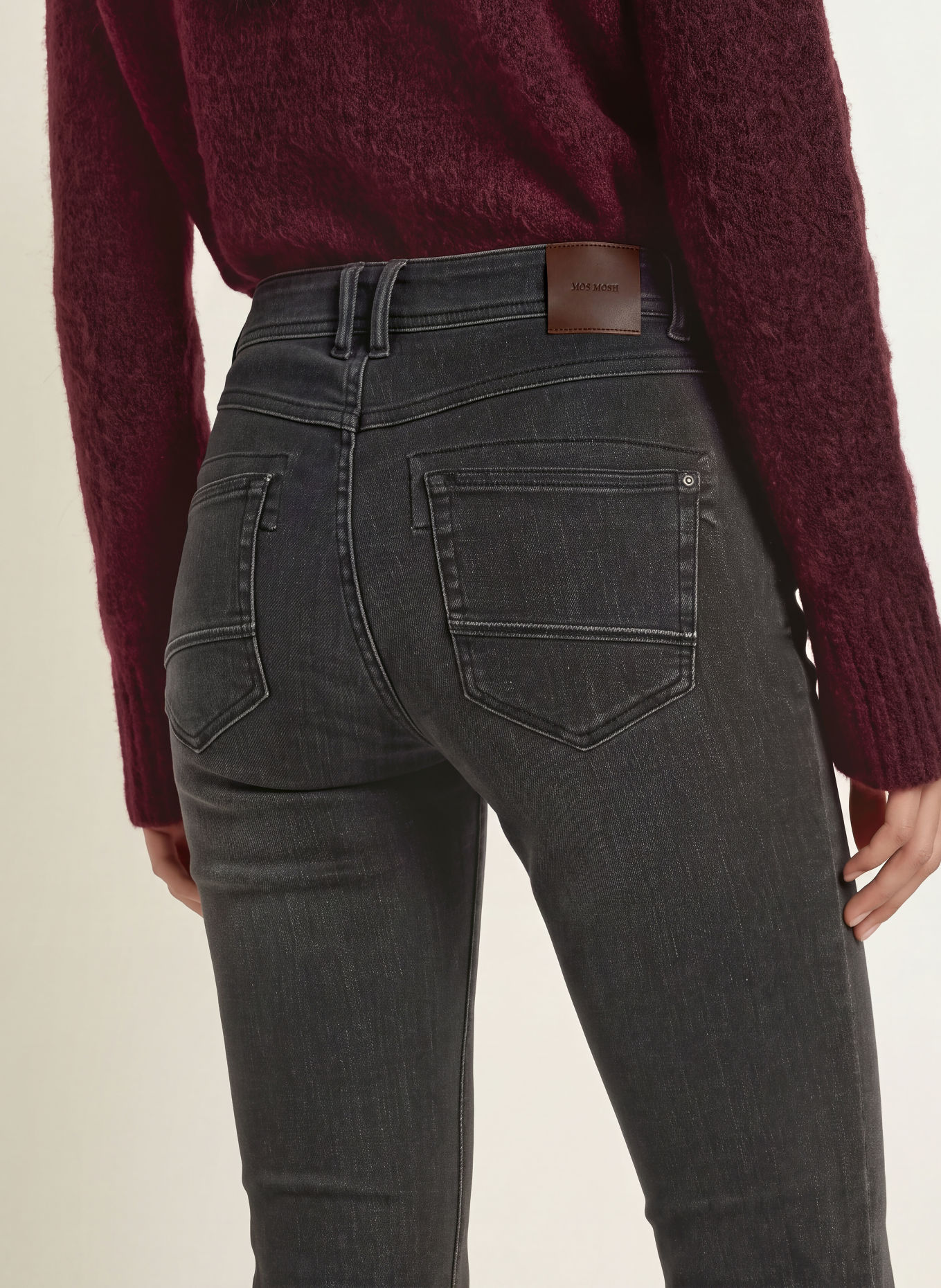 MOS MOSH Jean skinny MMNAOMI TENI avec rivets: 850 GREY