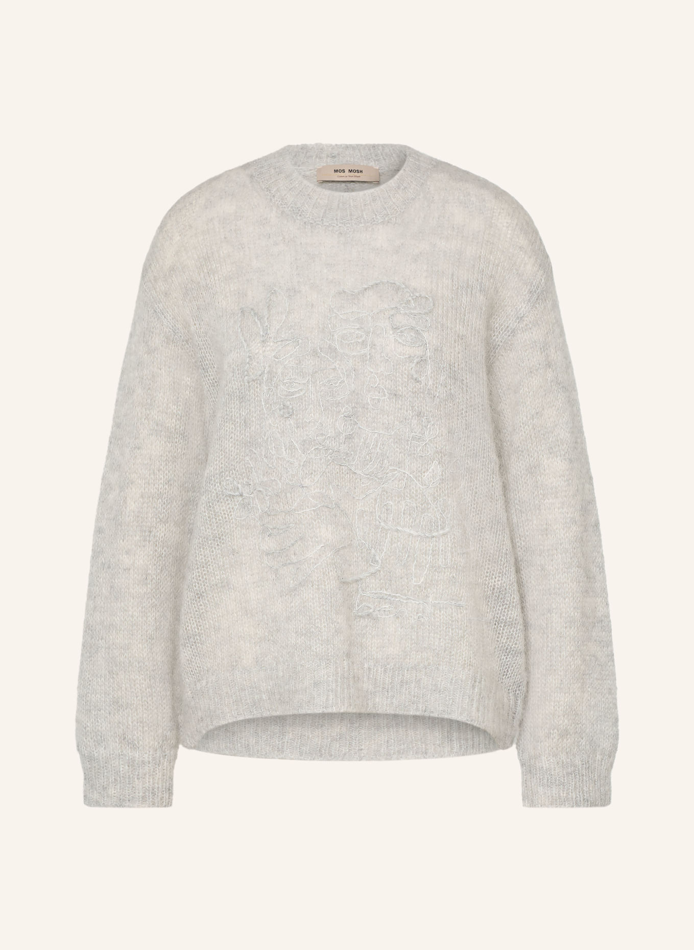 MOS MOSH Sweter MMAROA z moherem: JASNOCZARY