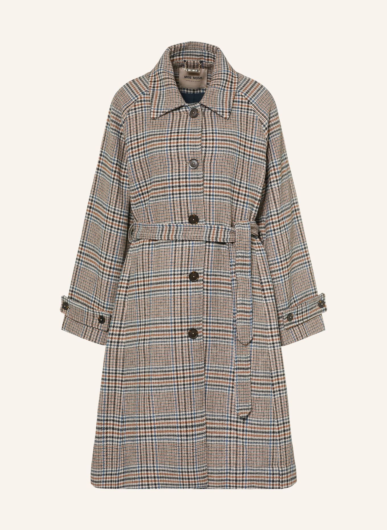 MOS MOSH Mantel MMSELESTINE: BEIGE / BRUIN / ZWART