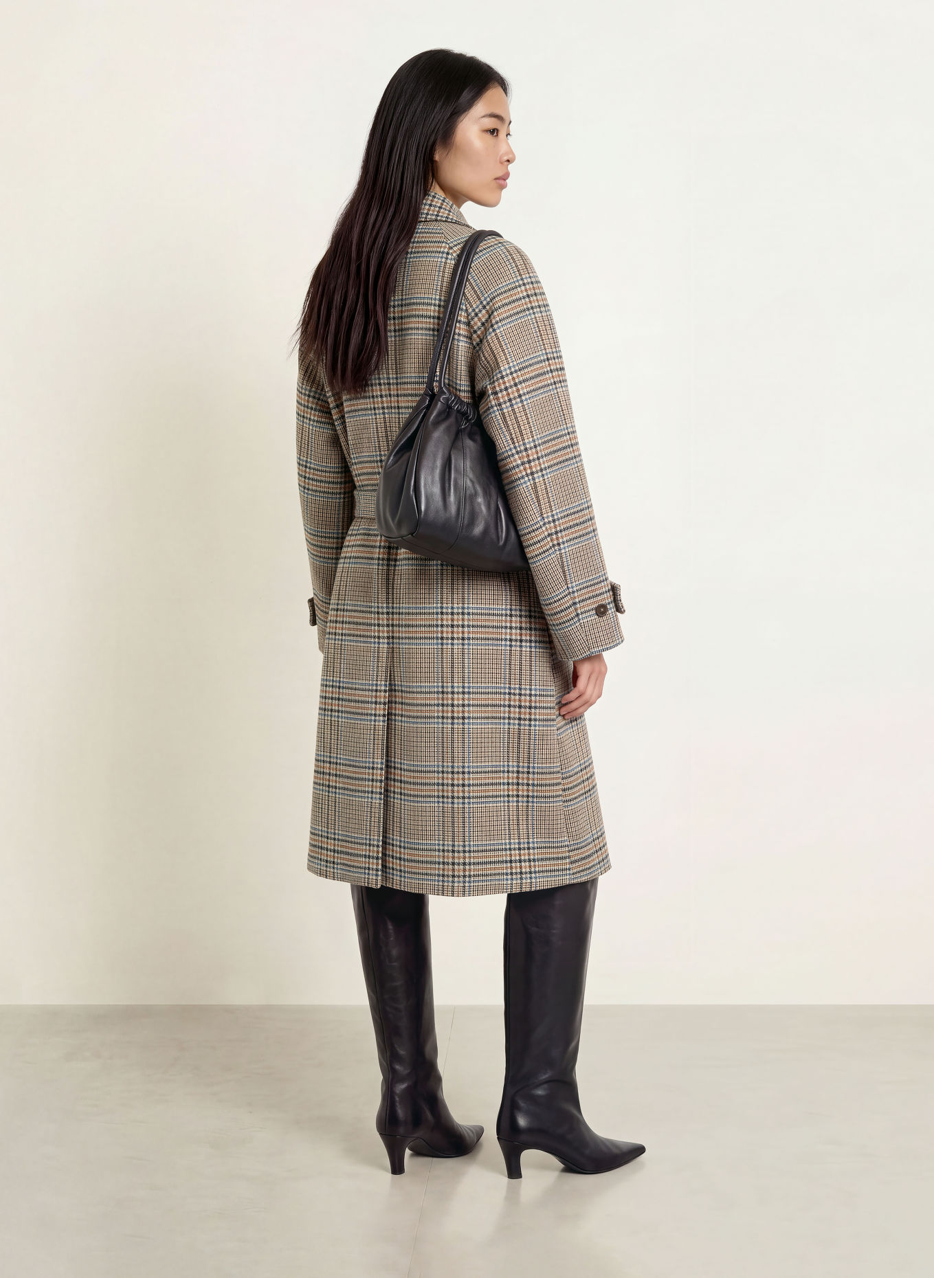 MOS MOSH Mantel MMSELESTINE: BEIGE / BRUIN / ZWART