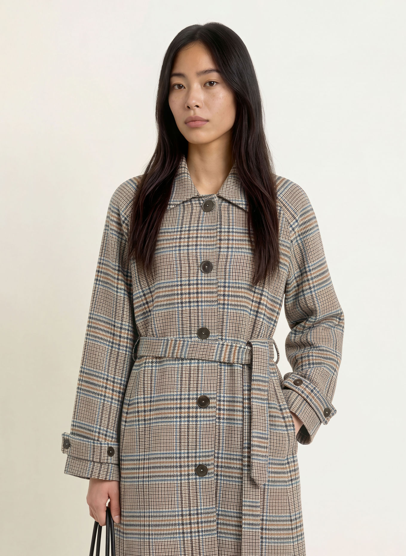 MOS MOSH Mantel MMSELESTINE: BEIGE / BRUIN / ZWART