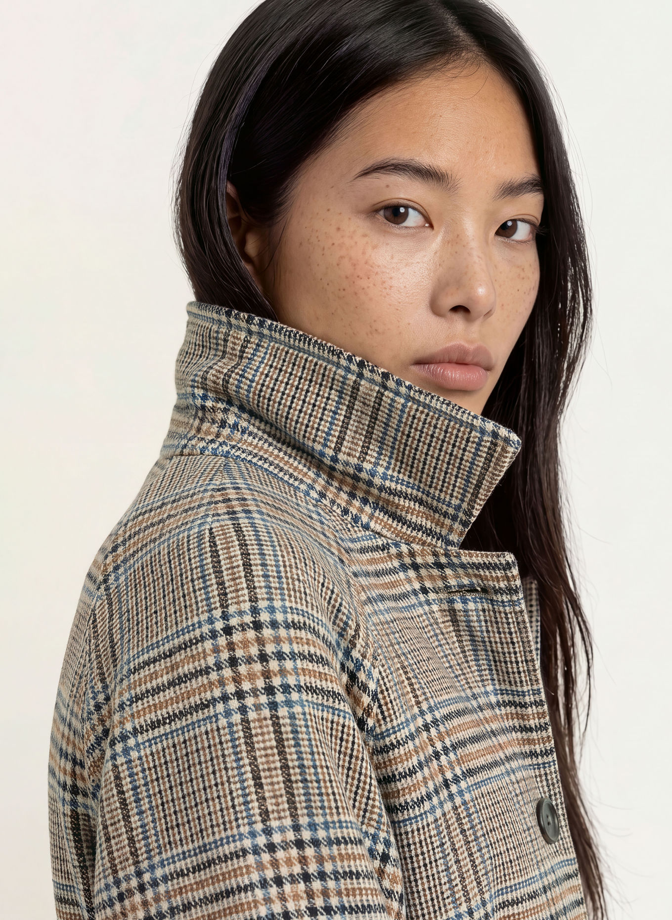 MOS MOSH Mantel MMSELESTINE: BEIGE / BRUIN / ZWART