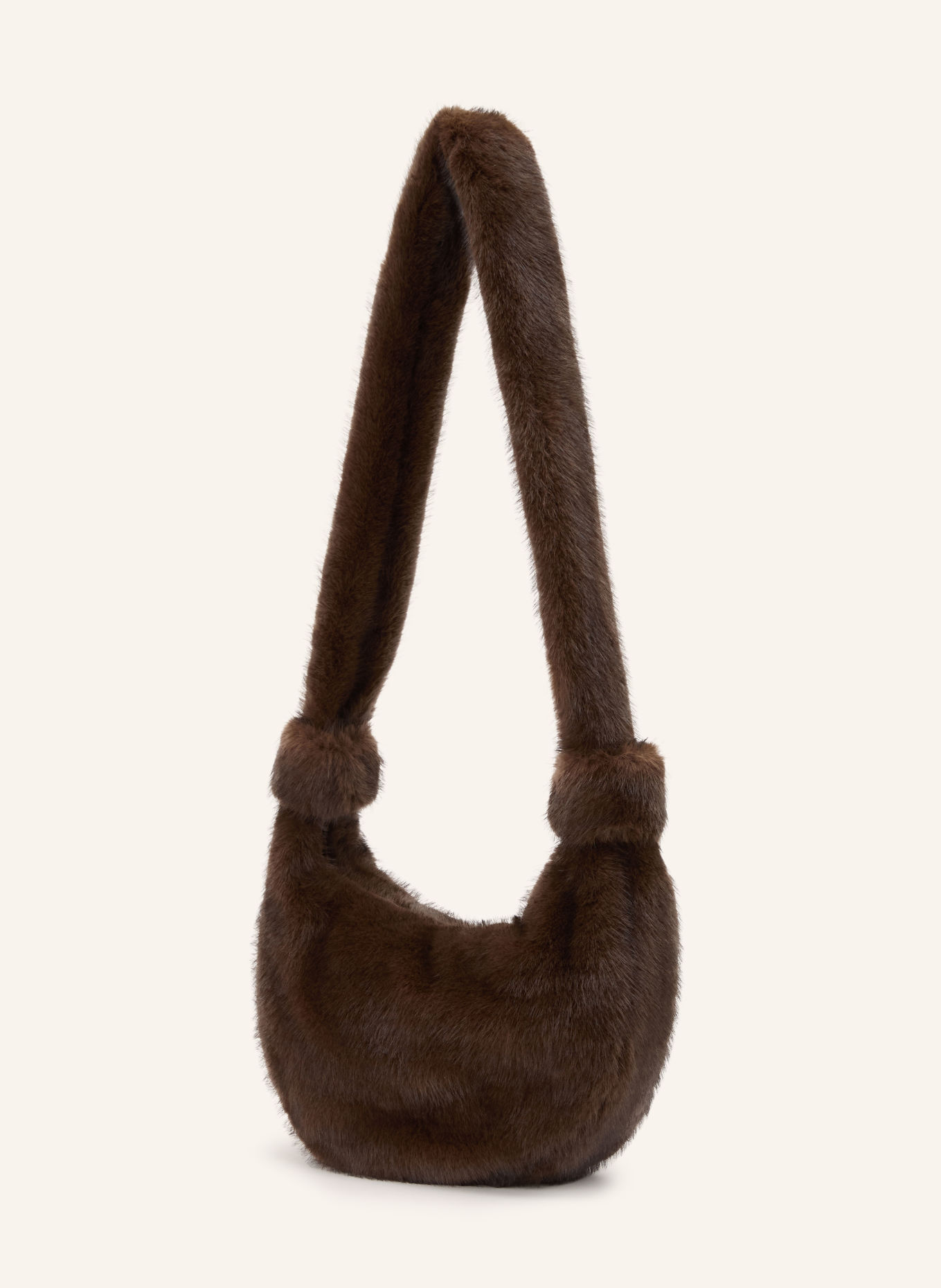 MOS MOSH Sac à bandoulière MMCIA en fausse fourrure: MARRON FONCÉ