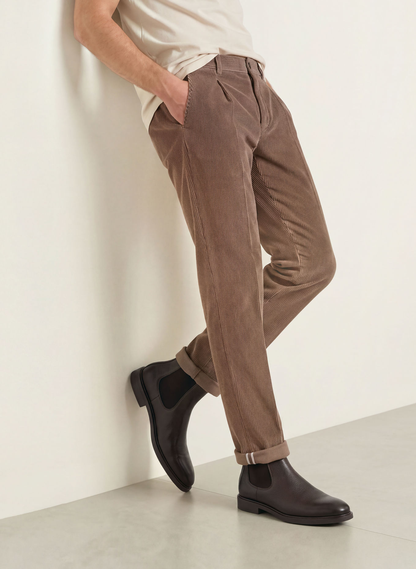 PT TORINO Cordchino Extra Slim Fit: LIGHT BROWN