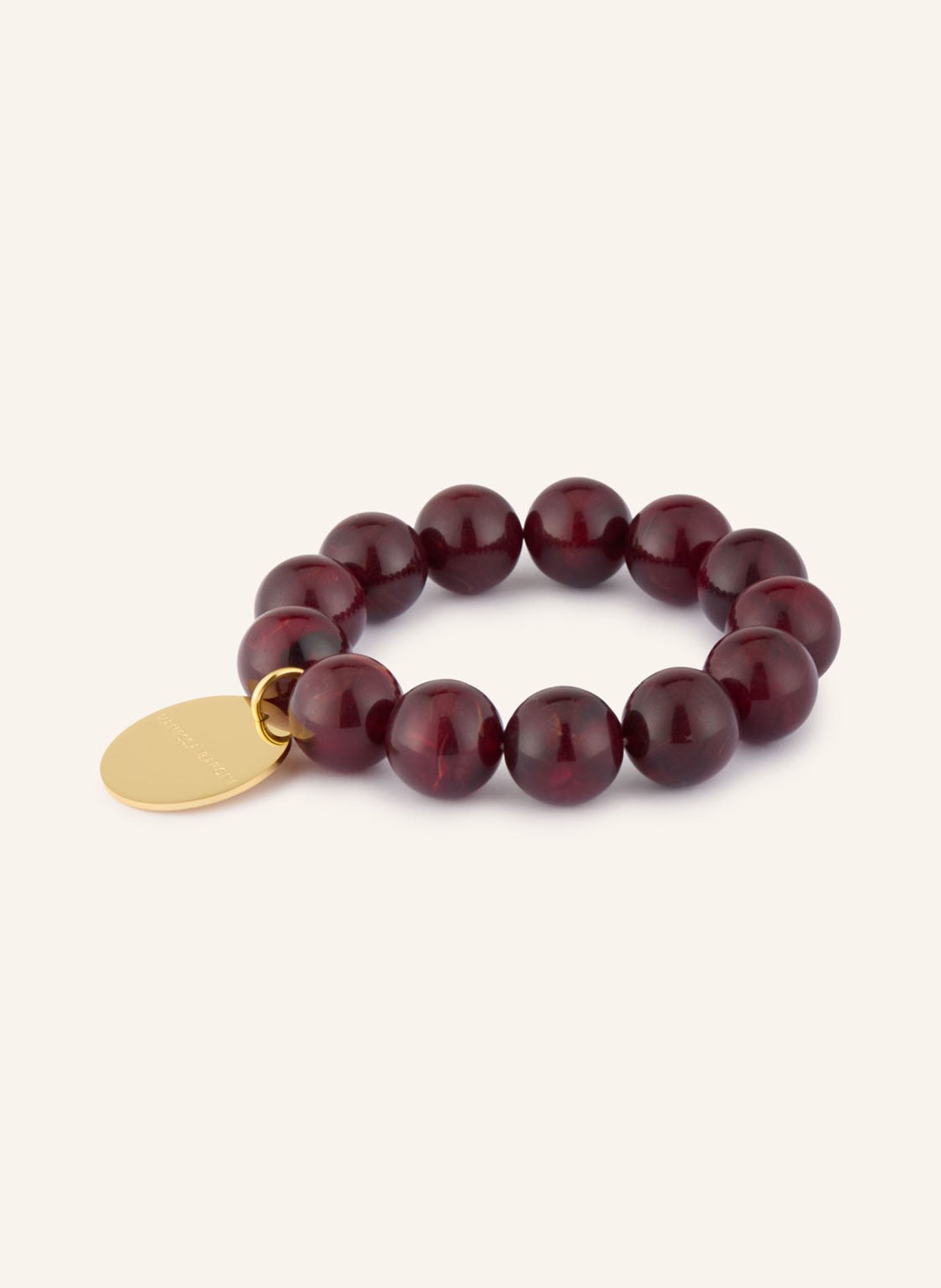 VANESSA BARONI BEADS FLEX Bracelet: GOLD / DARK RED