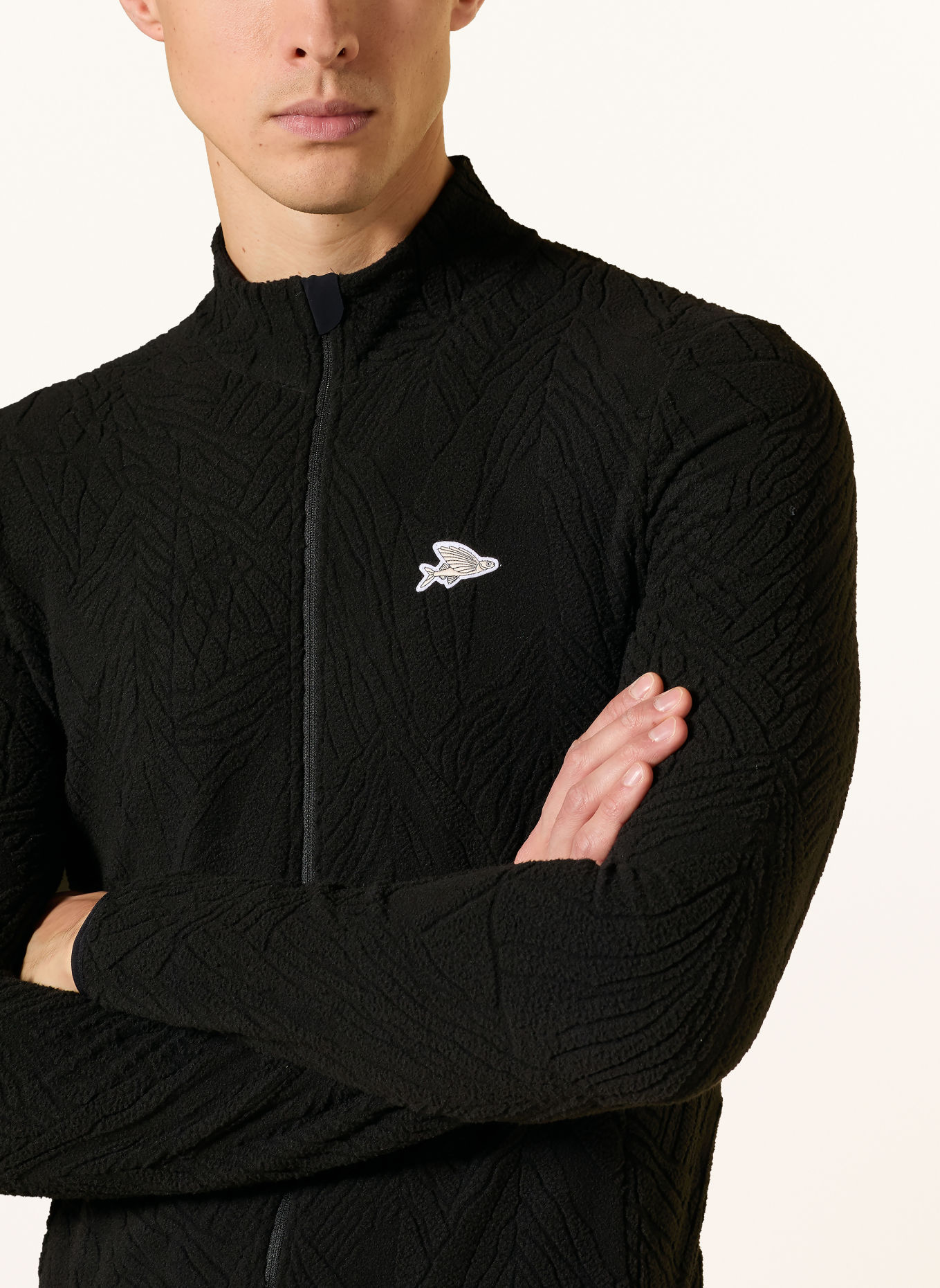 CAFÉ DU CYCLISTE Fleecejas SOLANGE: ZWART