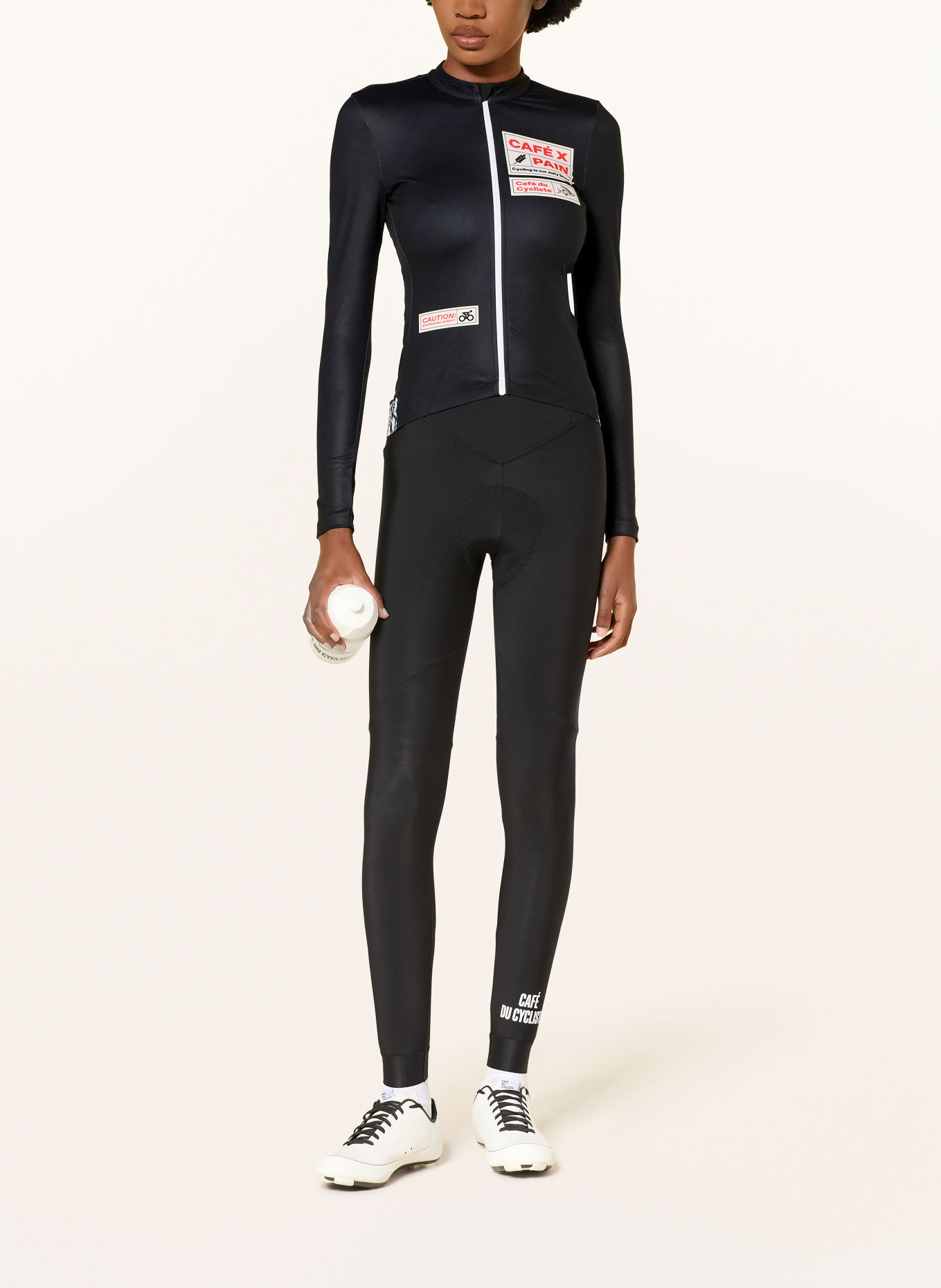 CAFÉ DU CYCLISTE CONSTANCE PAIN Cycling jersey: BLACK