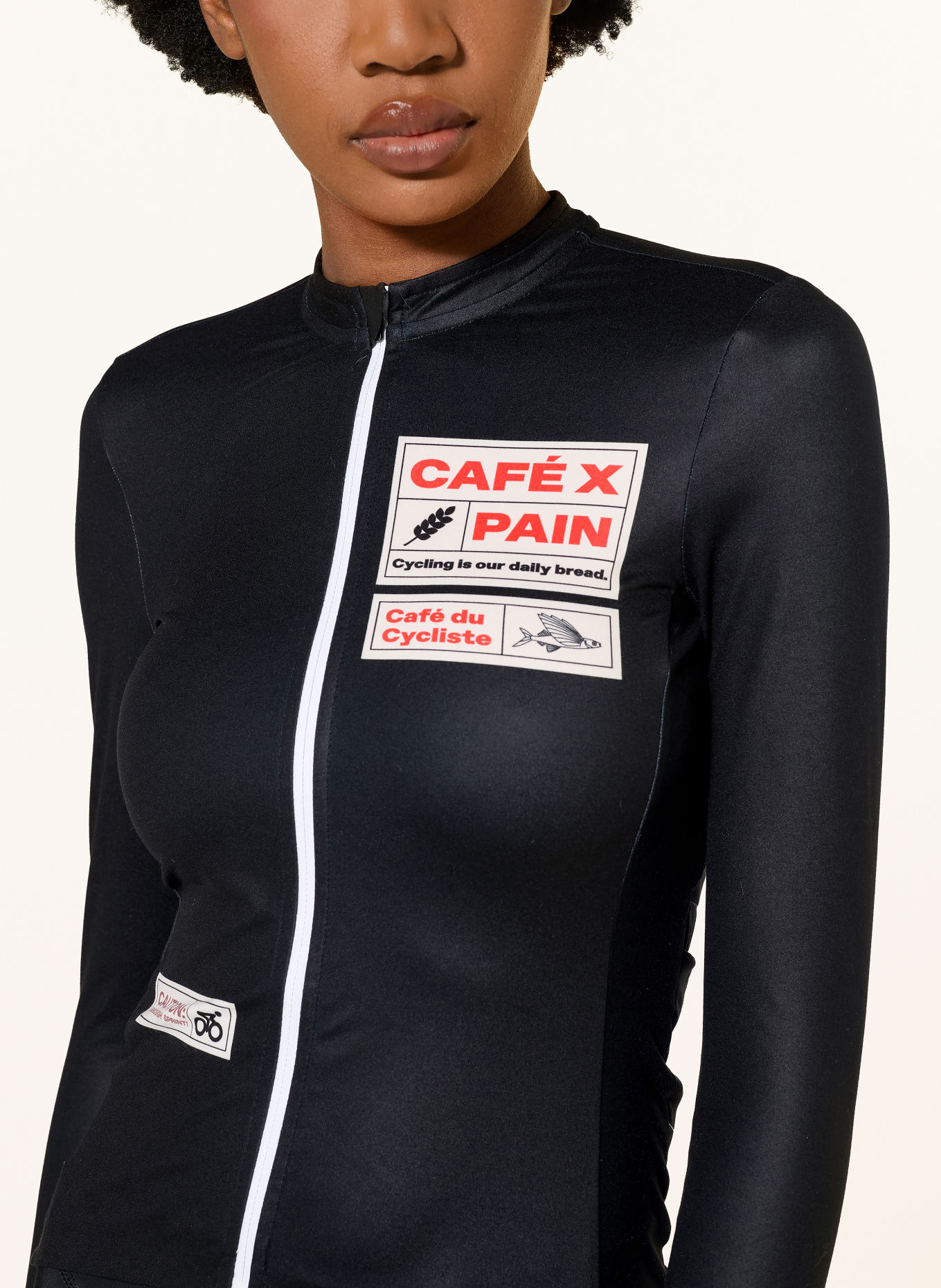 CAFÉ DU CYCLISTE CONSTANCE PAIN Cycling jersey: BLACK