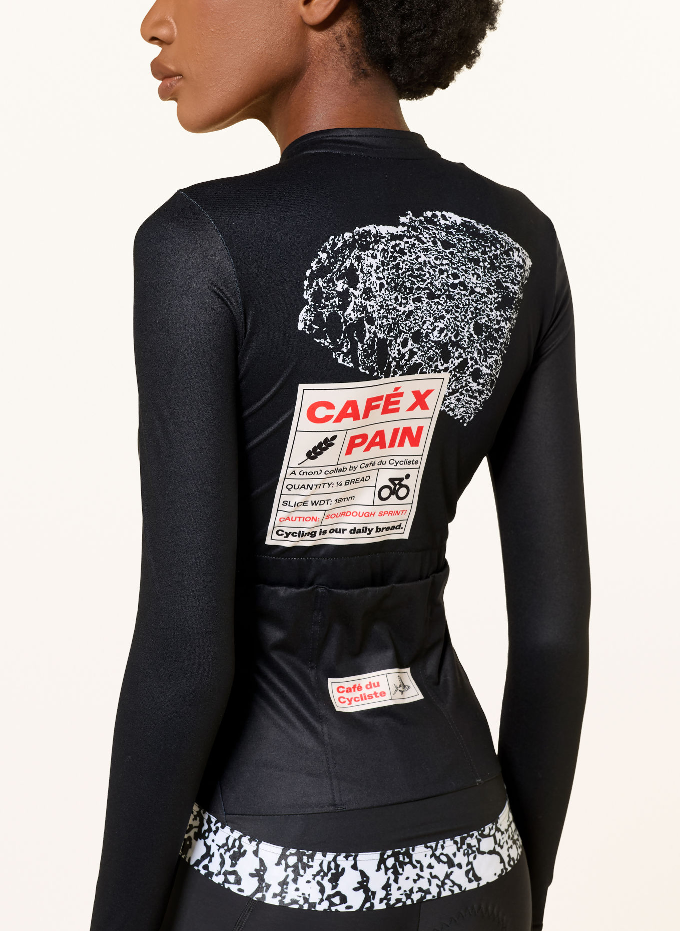 CAFÉ DU CYCLISTE CONSTANCE PAIN Cycling jersey: BLACK