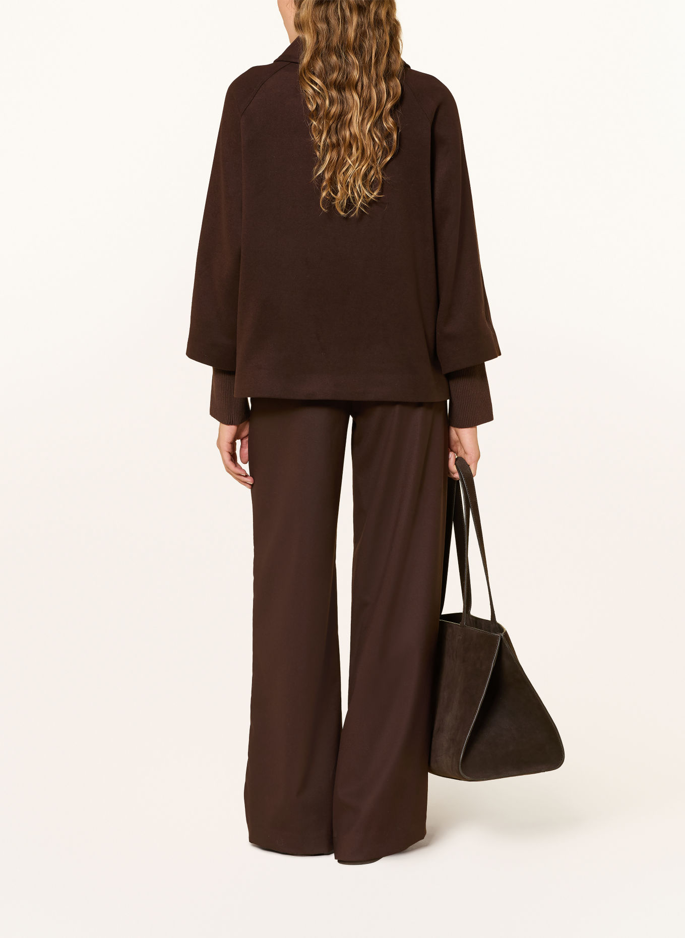 MORE & MORE Pea coat: DARK BROWN